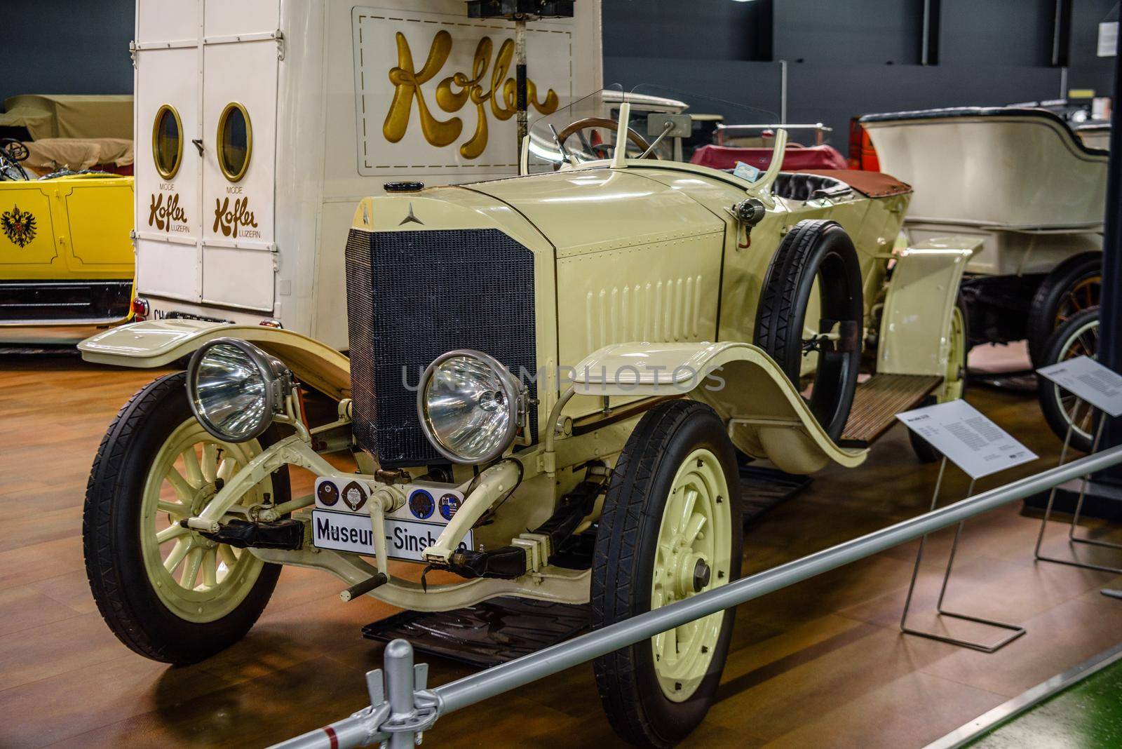 SINSHEIM, GERMANY - MAI 2022: beige Mercedes 22 50 cabrio 1914 40ps