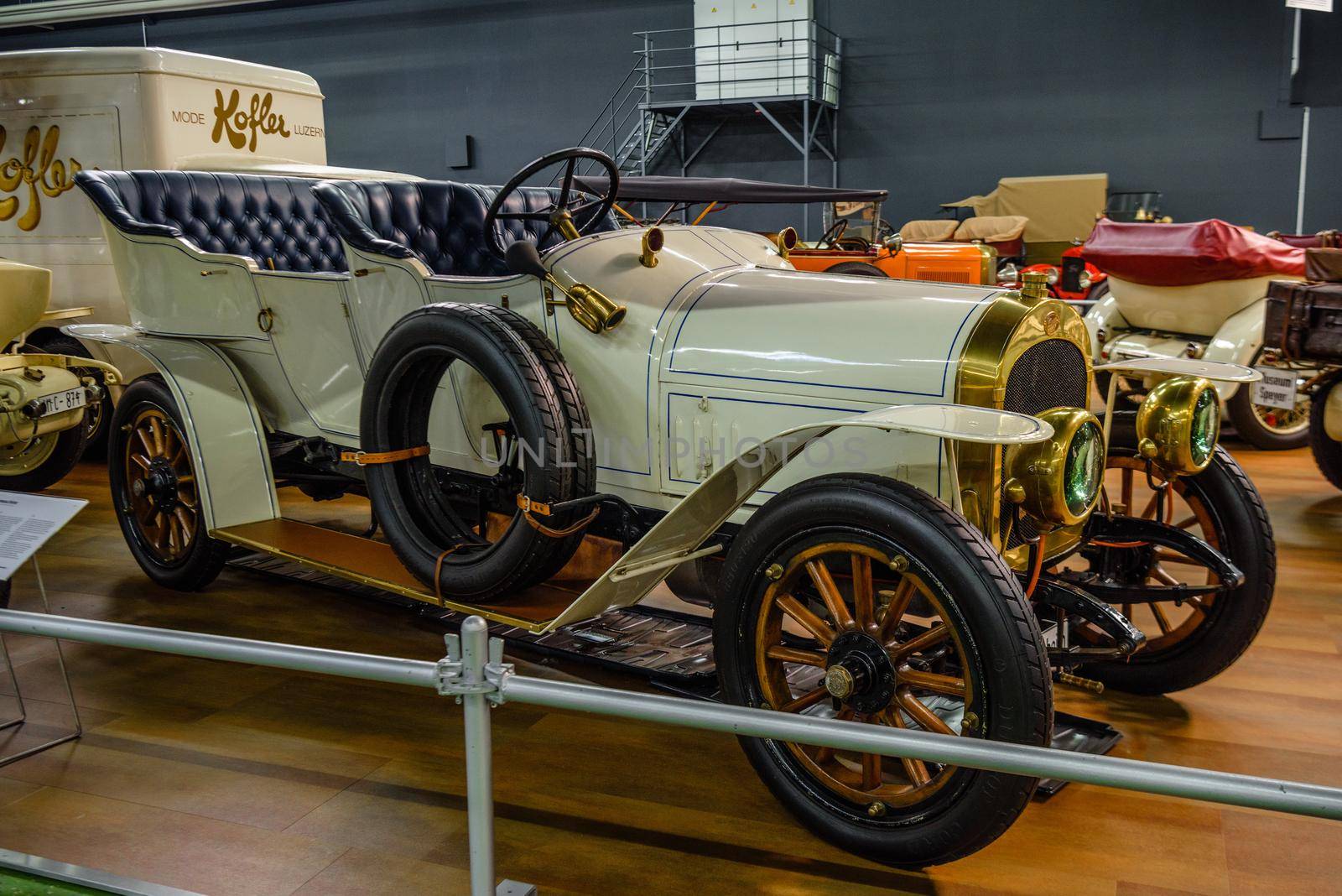 SINSHEIM, GERMANY - MAI 2022: white Audi E Type 22 55 cabrio 1913 by Eagle2308