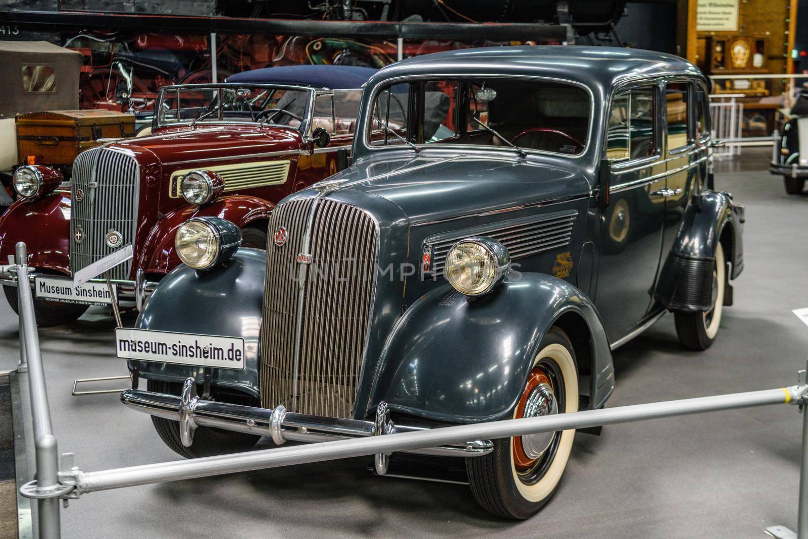 SINSHEIM, GERMANY - MAI 2022: gray Opel Super 6 1938 by Eagle2308