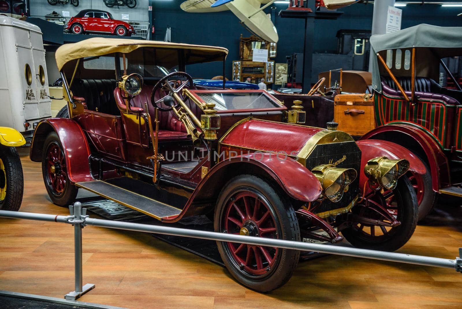 SINSHEIM, GERMANY - MAI 2022: red Mercedes Simplex 1909 by Eagle2308