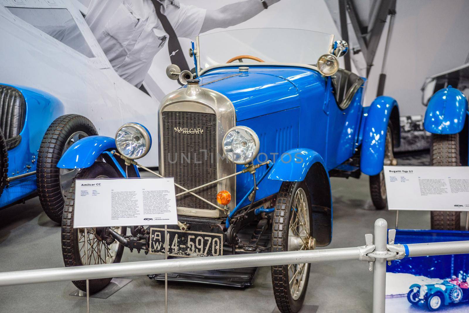 SINSHEIM, GERMANY - MAI 2022: blue Amicar cabrio 1922 30ps