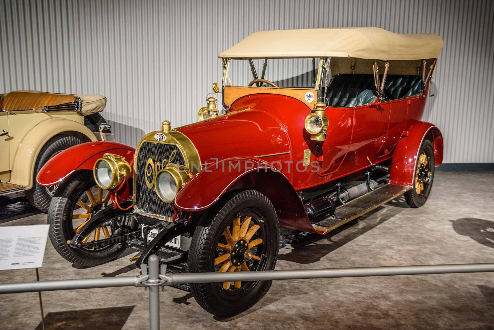 SINSHEIM, GERMANY - MAI 2022: red Opel 24 50 1912 50ps