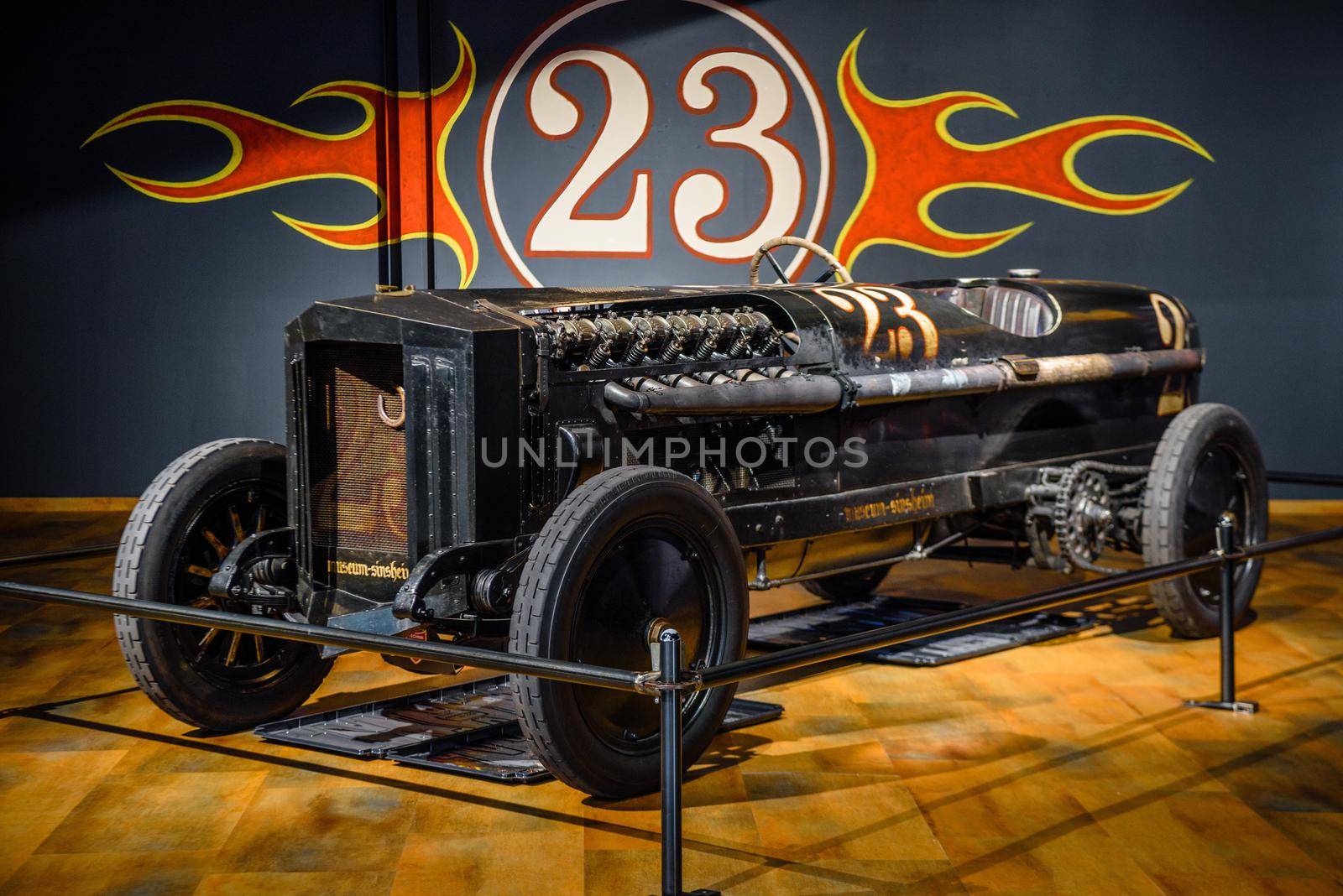 SINSHEIM, GERMANY - MAI 2022: black Brutus experimental car 1907 by Eagle2308