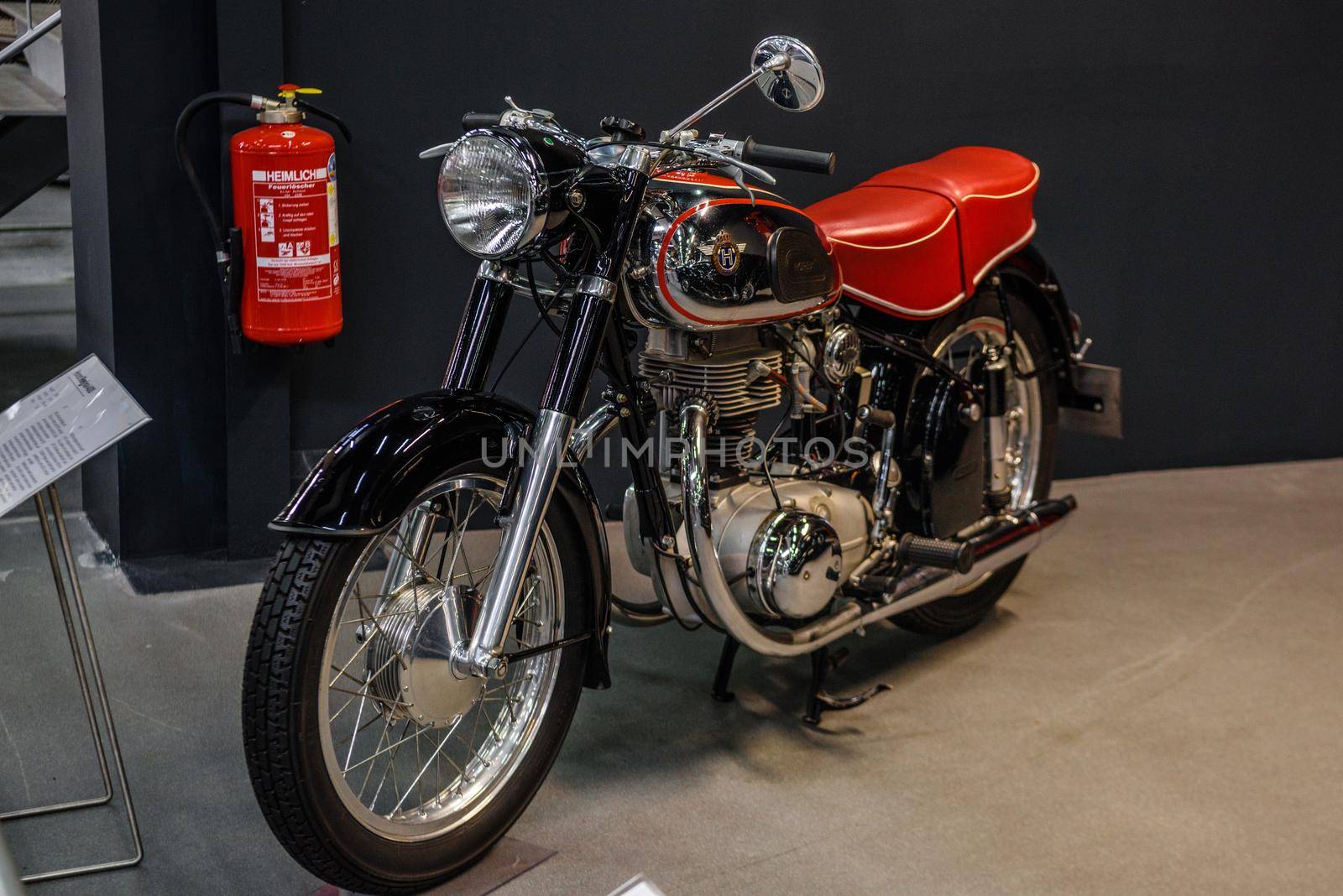 SINSHEIM, GERMANY - MAI 2022: black red motorbike motorcycle Horex Regina 400 22ps by Eagle2308