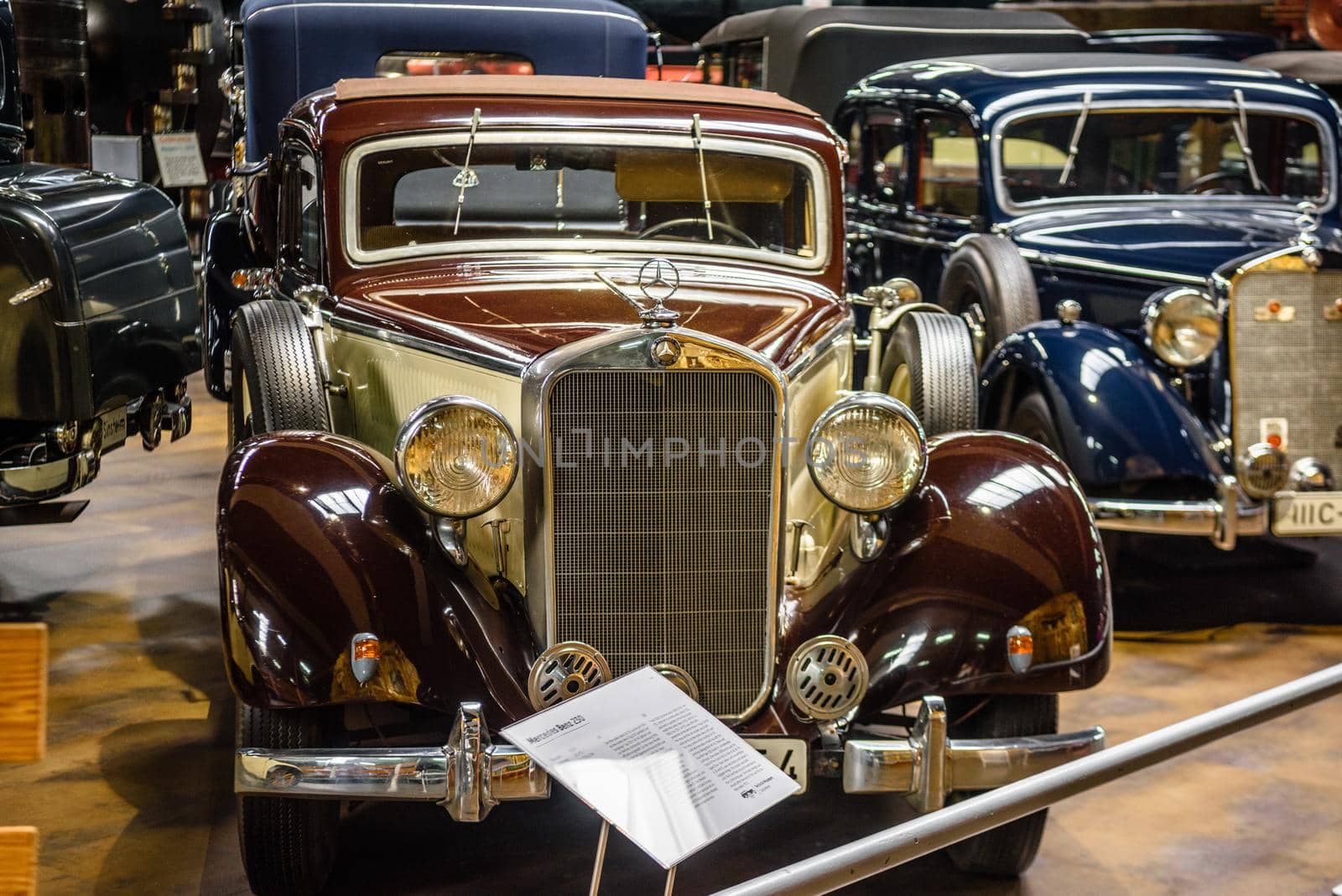 SINSHEIM, GERMANY - MAI 2022: beige brown Mercedes-Benz 230 1938 by Eagle2308