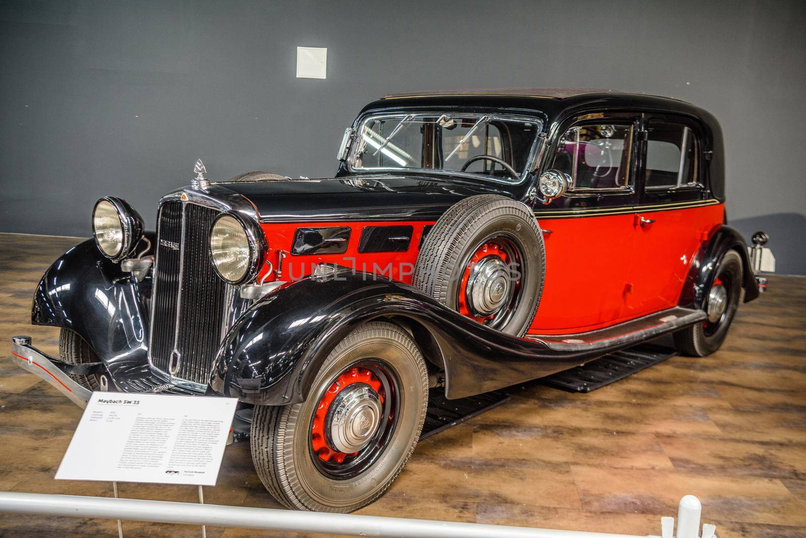 SINSHEIM, GERMANY - MAI 2022: black red Maybach SW 35 1935 by Eagle2308