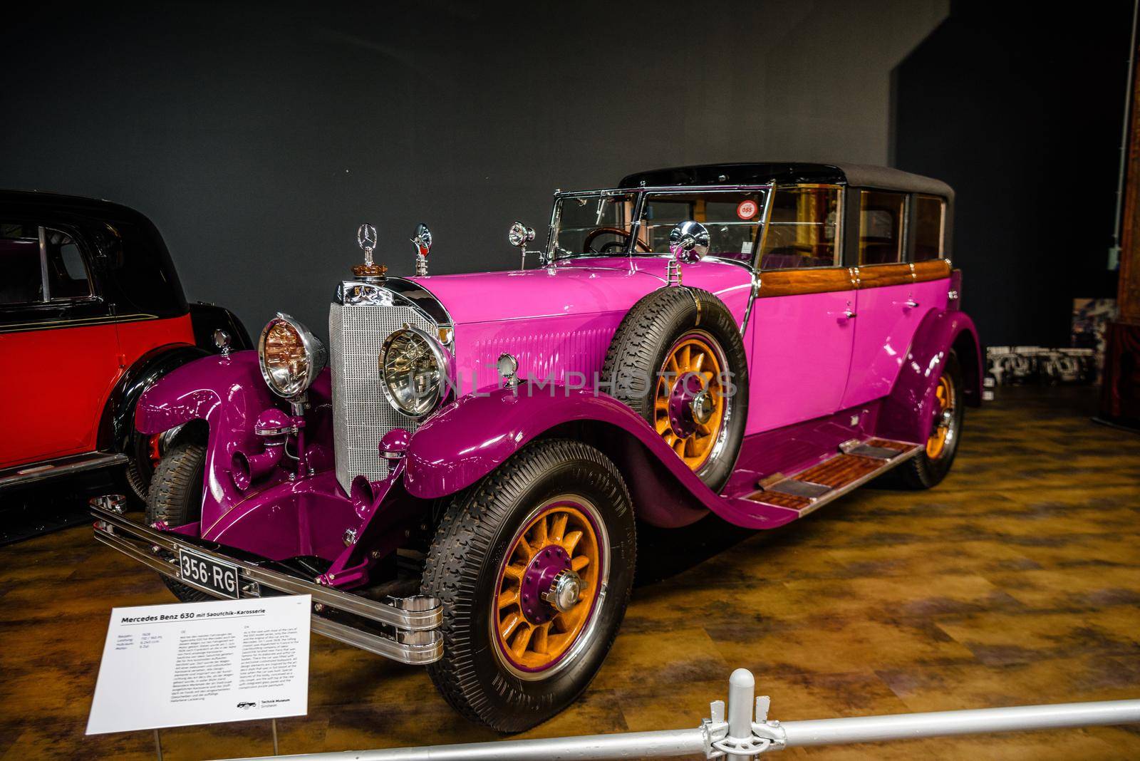 SINSHEIM, GERMANY - MAI 2022: pink Mercedes-Benz 630 1928 160ps