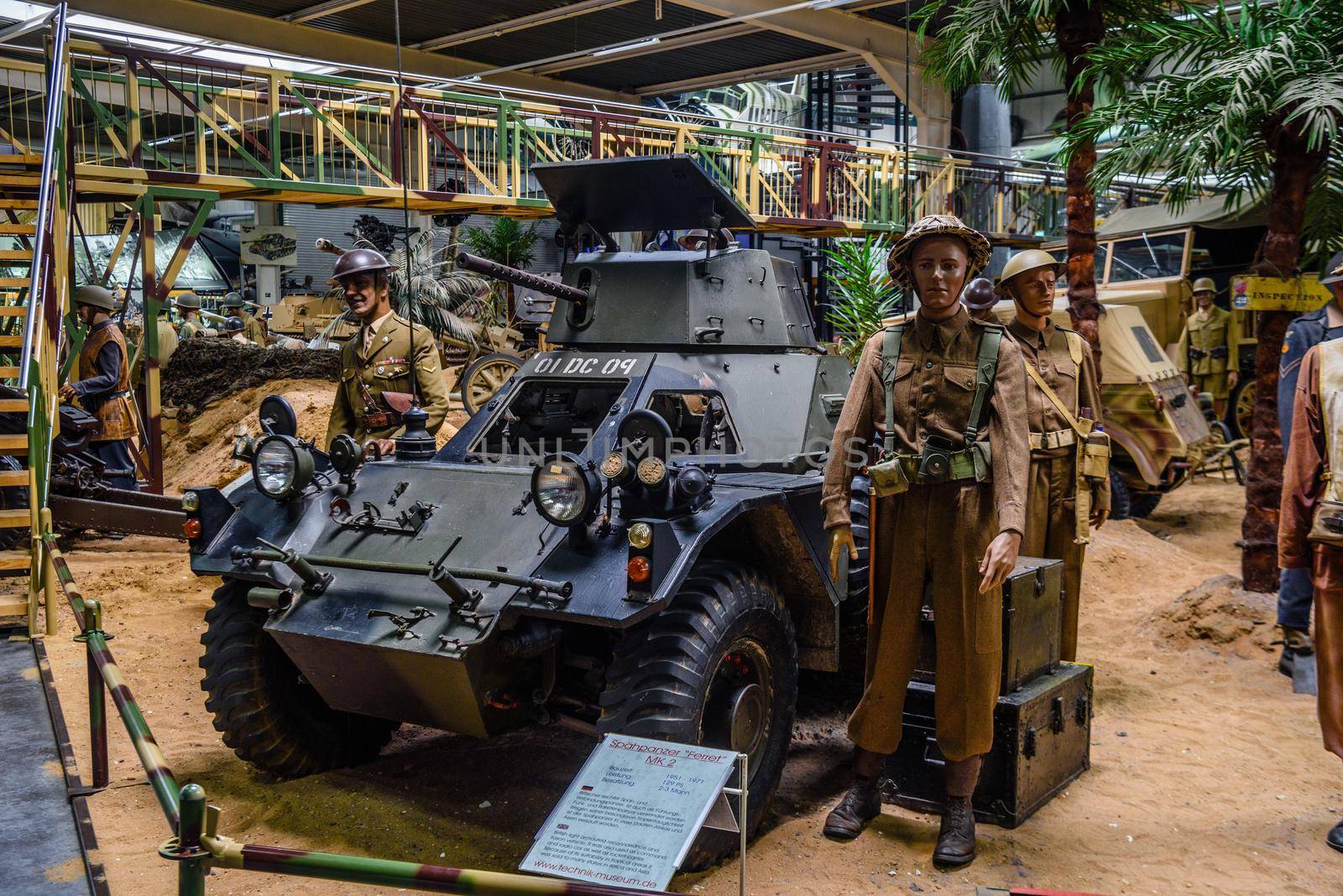 SINSHEIM, GERMANY - MAI 2022: black Ferret armoured car MK 2 british fighting vehicle by Eagle2308