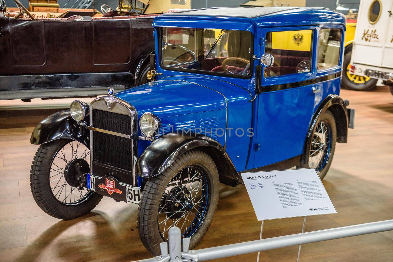 SINSHEIM, GERMANY - MAI 2022: blue BMW 3 15-DA2 Dixi 1929 15ps