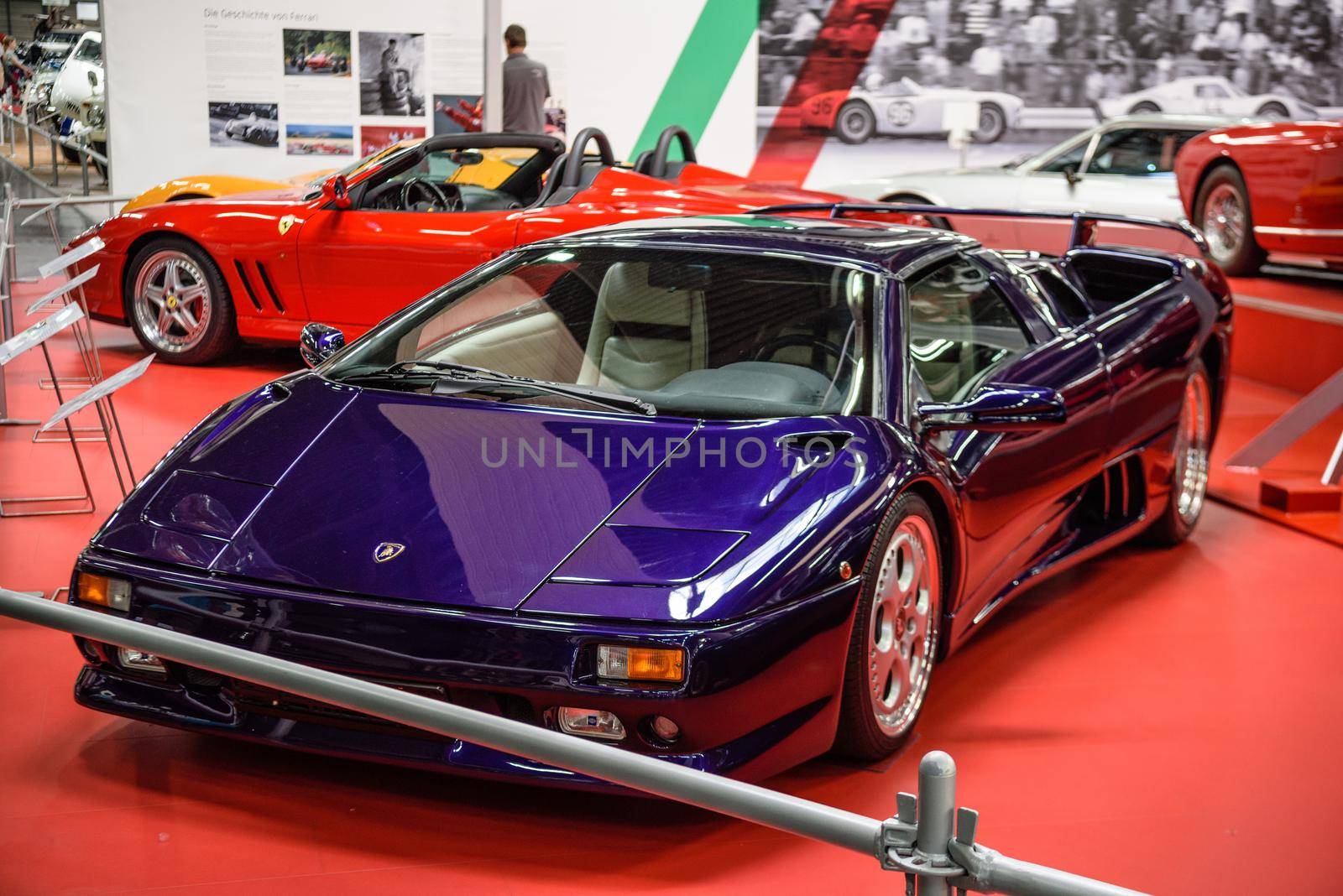 SINSHEIM, GERMANY - MAI 2022: violet purple Lamborghini Diablo V by Eagle2308