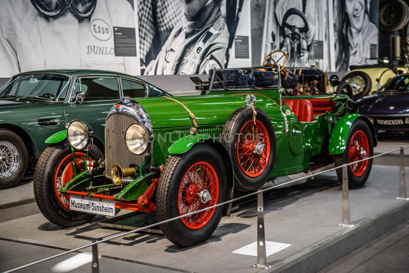 SINSHEIM, GERMANY - MAI 2022: green Bentley 3 l Red Label cabrio 1923 85ps