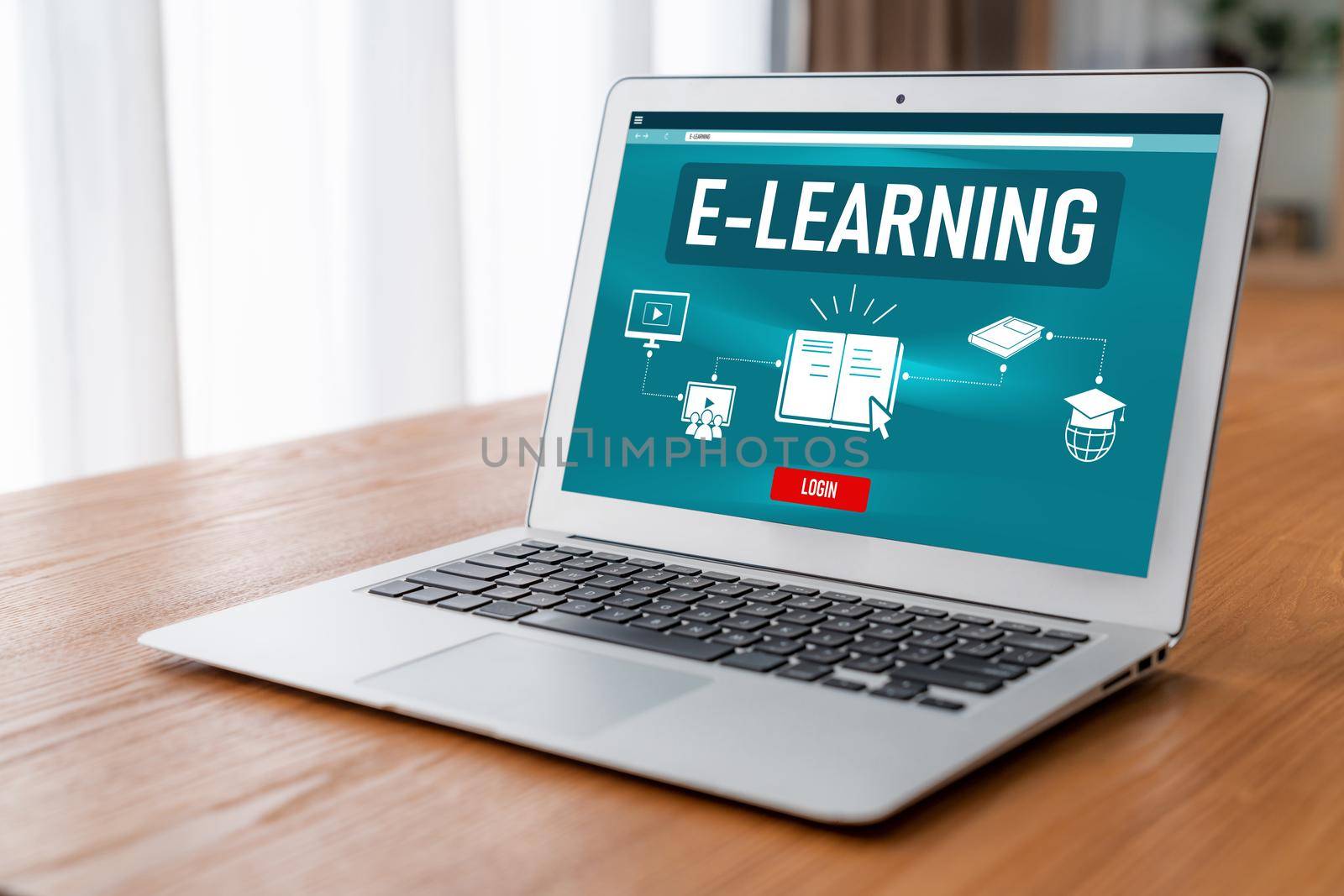 E-learning website with modish sofware for student to study online on the internet network