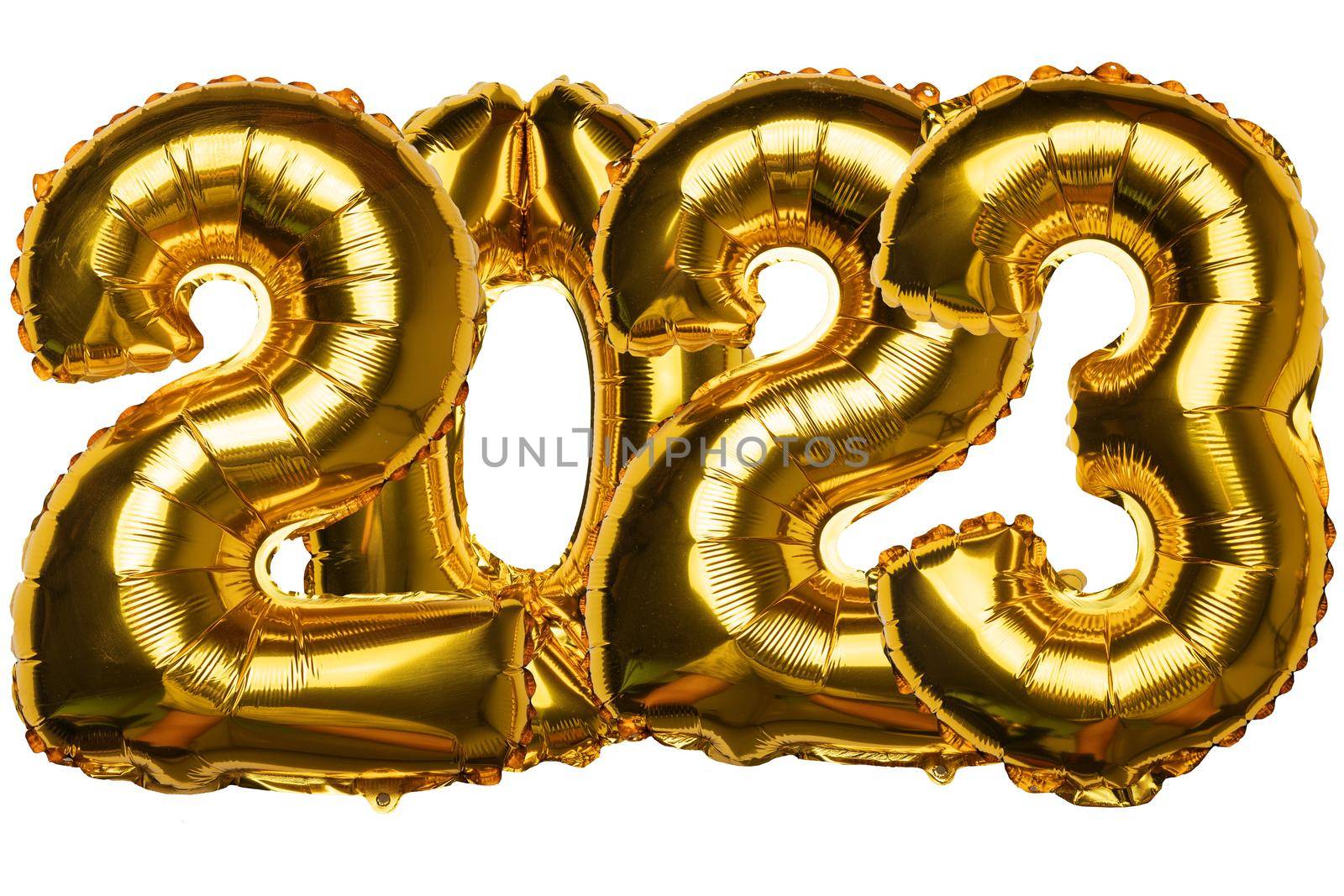 2023 Happy New Year concept from tight balloons by adamr