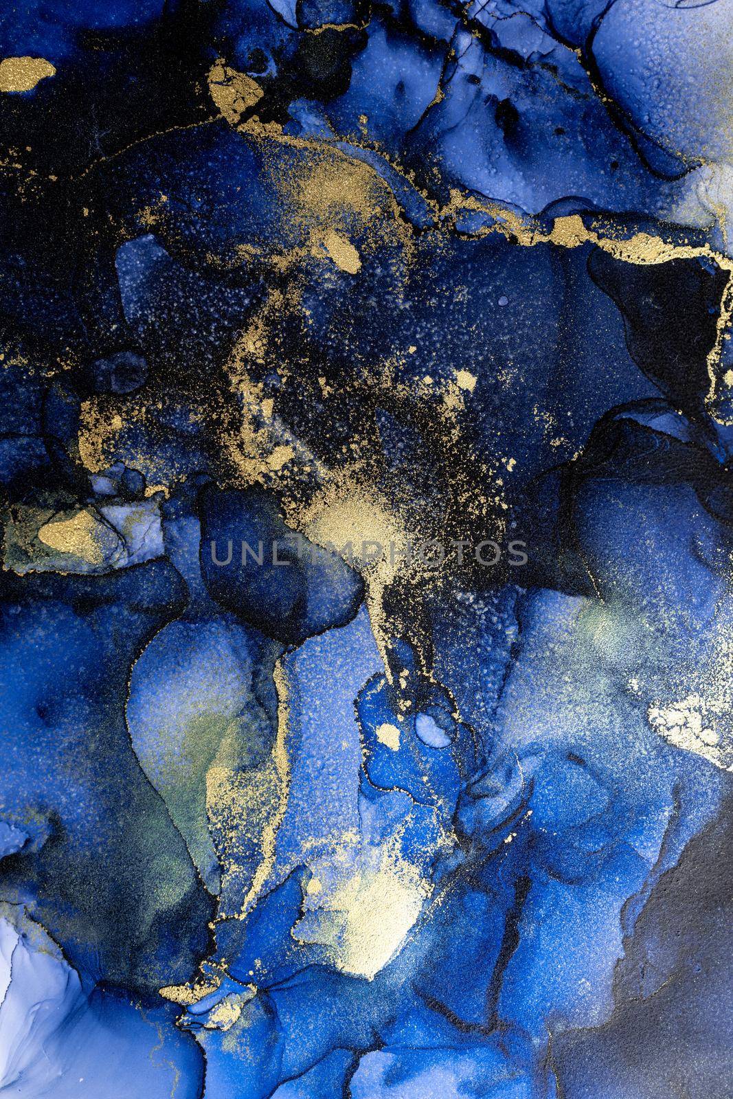 Marble ink abstract art from exquisite original painting for abstract background . Painting was painted on high quality paper texture to create smooth marble background pattern of kintsuki ink art .