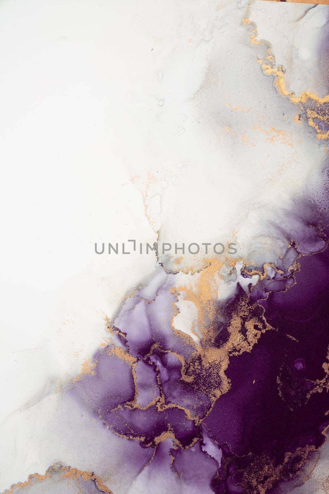 Marble ink abstract art from exquisite original painting for abstract background . Painting was painted on high quality paper texture to create smooth marble background pattern of kintsuki ink art .