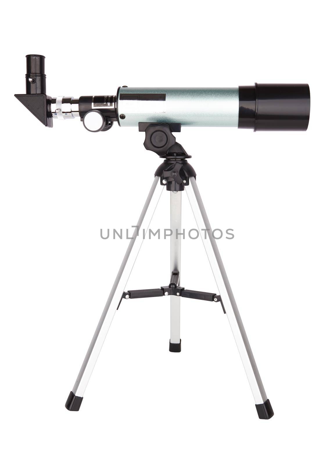 Modern telescope isolated  by pioneer111