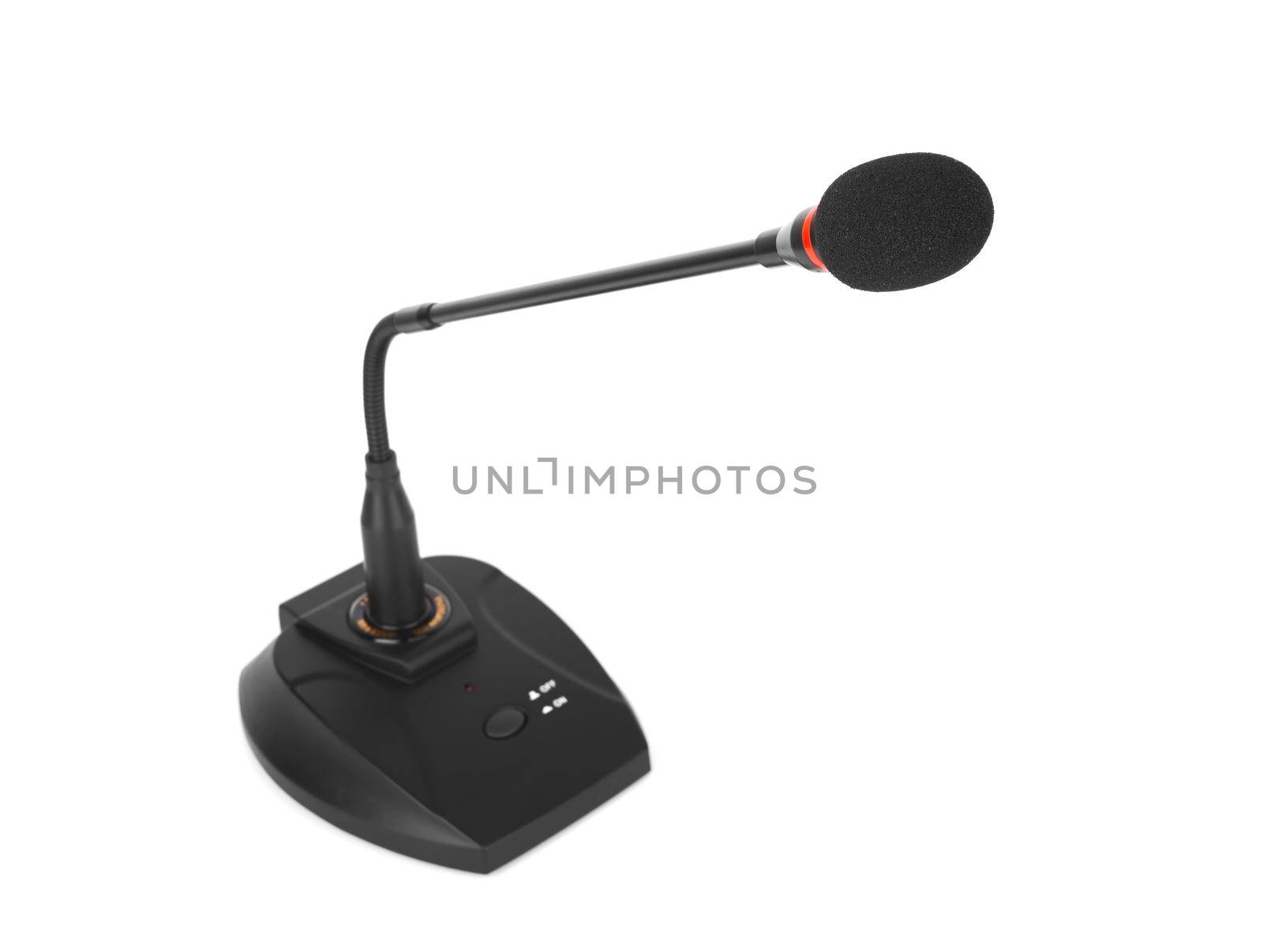 Meeting microphone isolated on a white background