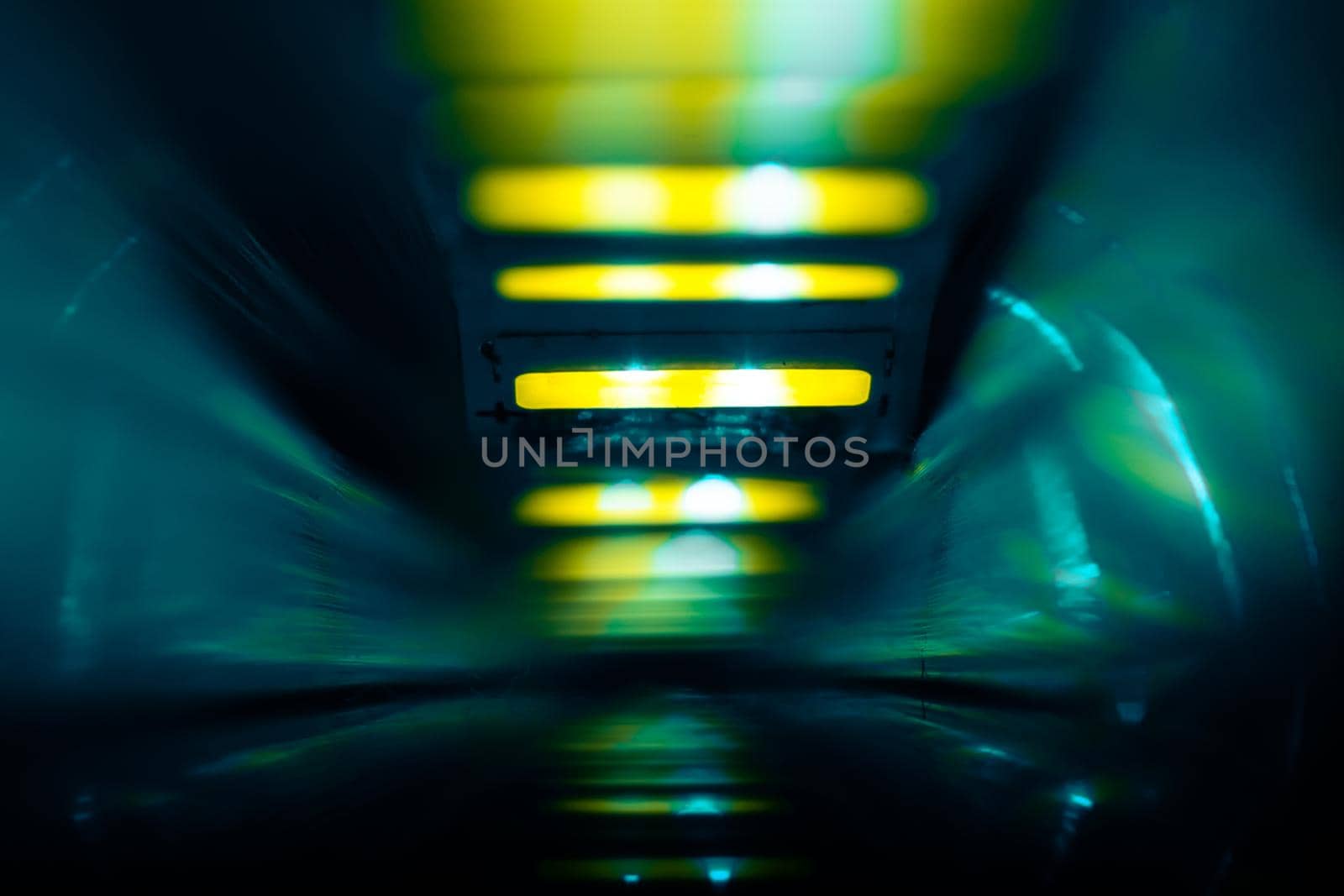 Lights of tunnel or corridor, abstract sci fi effect. by igor010