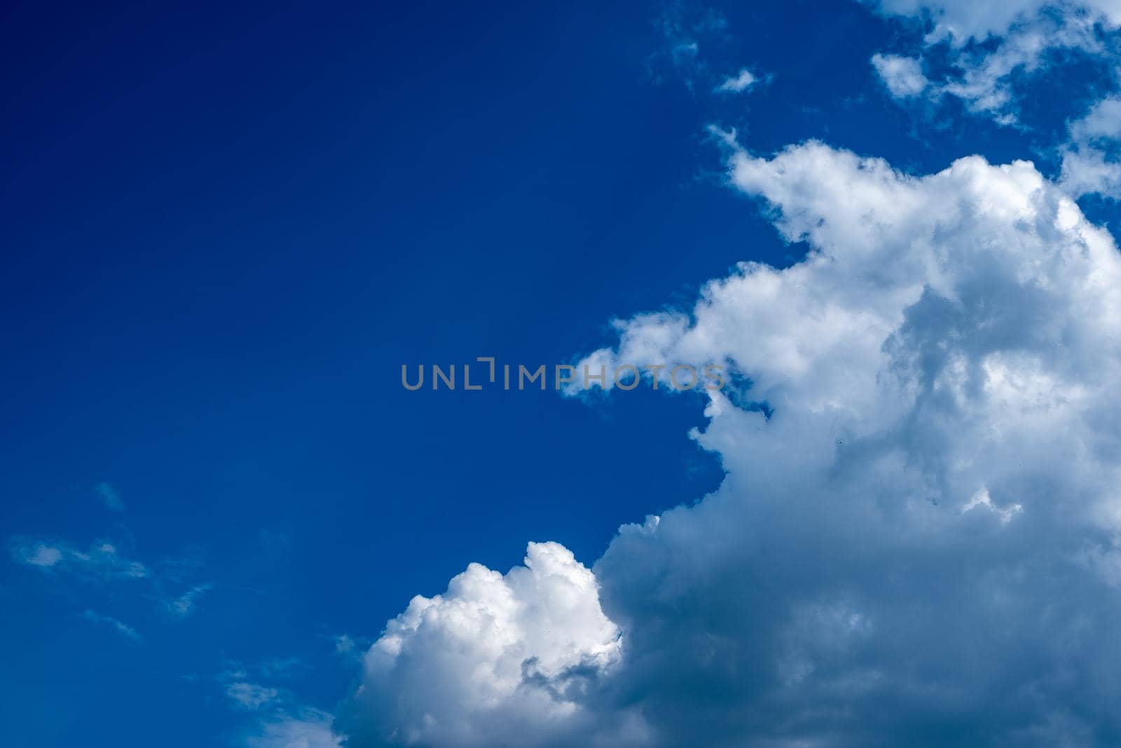 blue sky and clouds. amazing blue sky. enviroment background