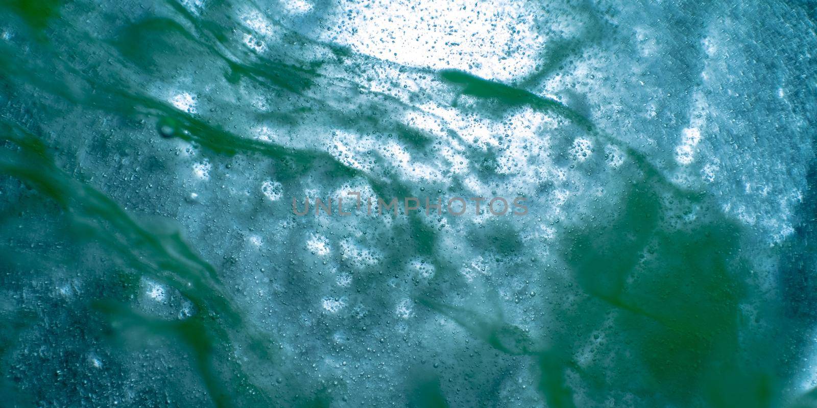 abstract blue background of water bubbles. turquoise colors, liquid background by igor010