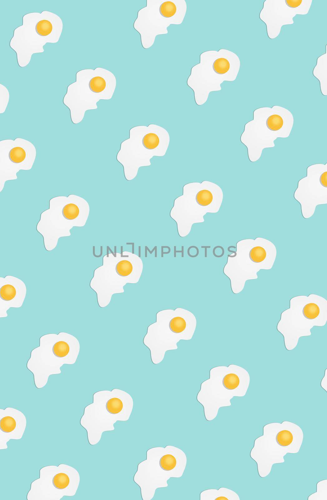 Broken egg on a light blue background. Pattern. Pop art