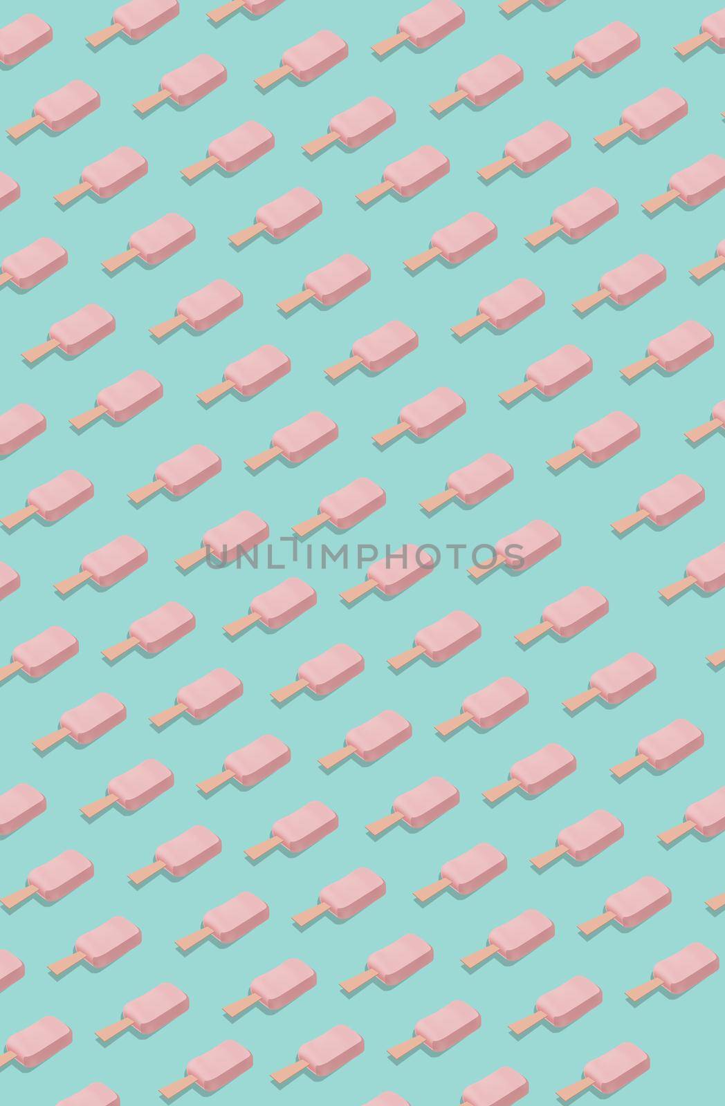 Stylish pattern with ice cream. Pop art.