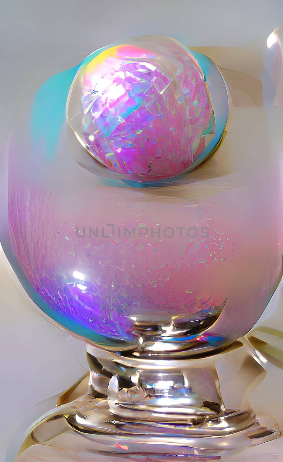 crystal balls and multicolor abstract background by yilmazsavaskandag