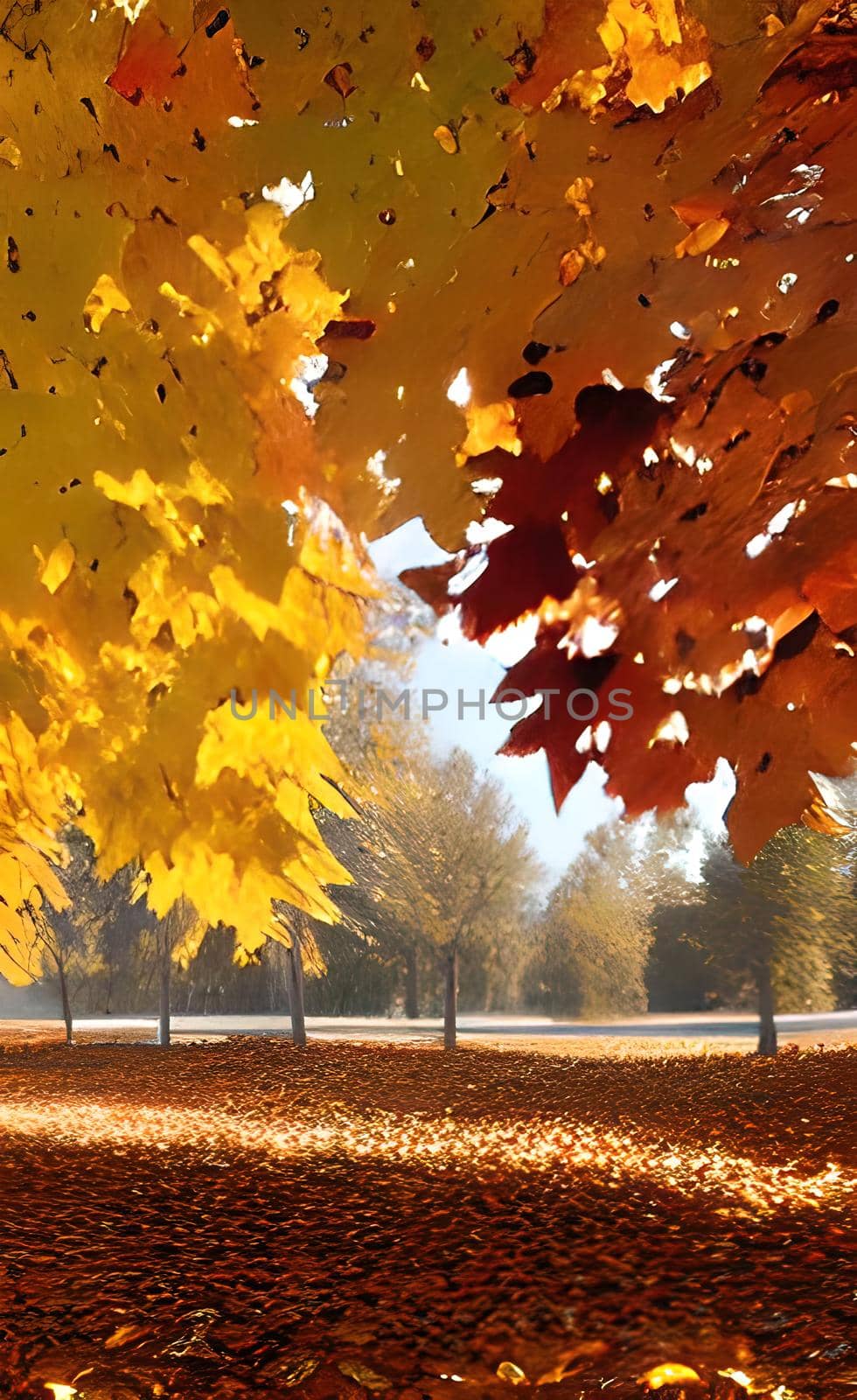Autumn season and trees in nature