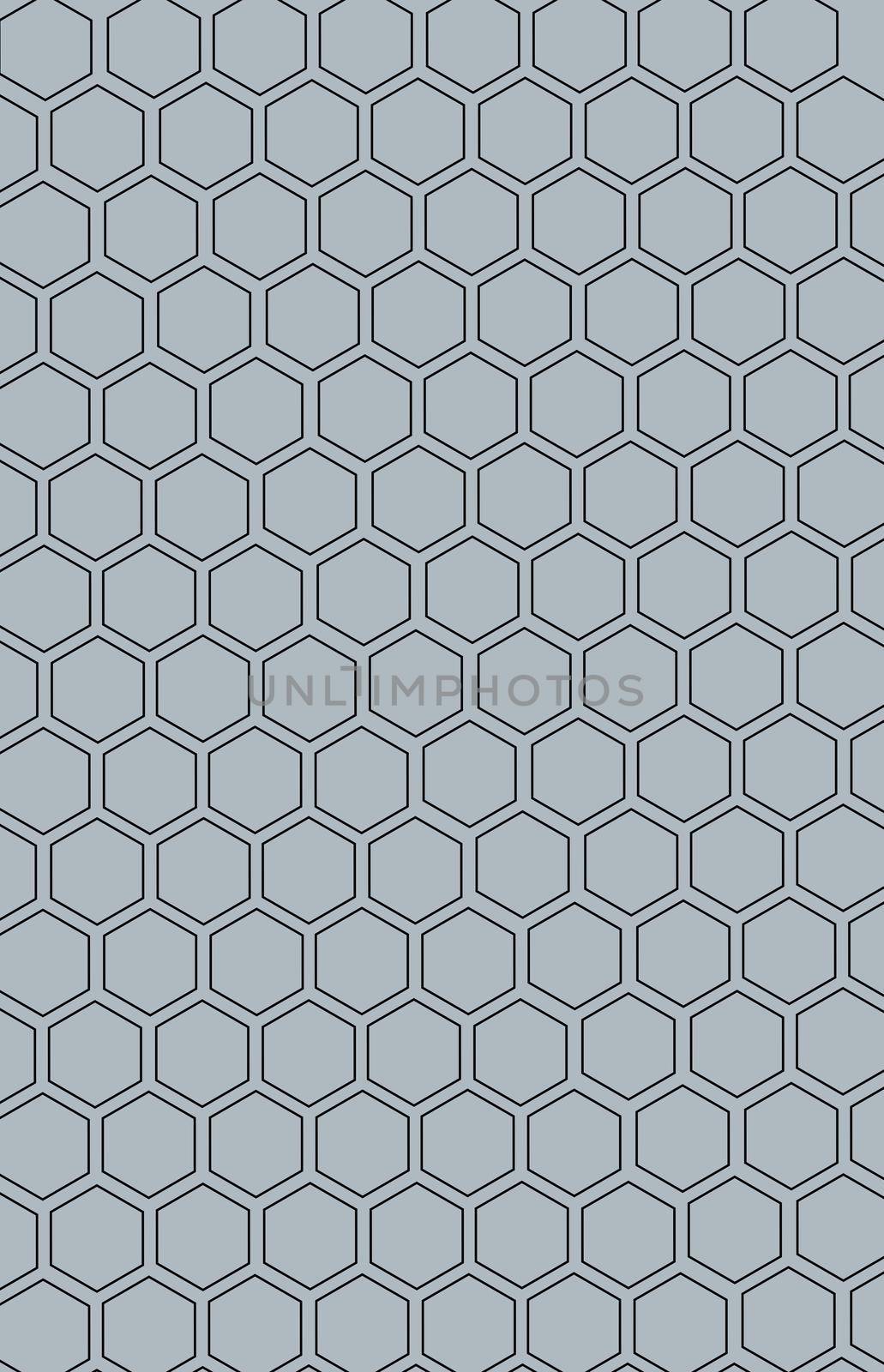 Honeycomb seamless pattern. Illustration. Black and grey