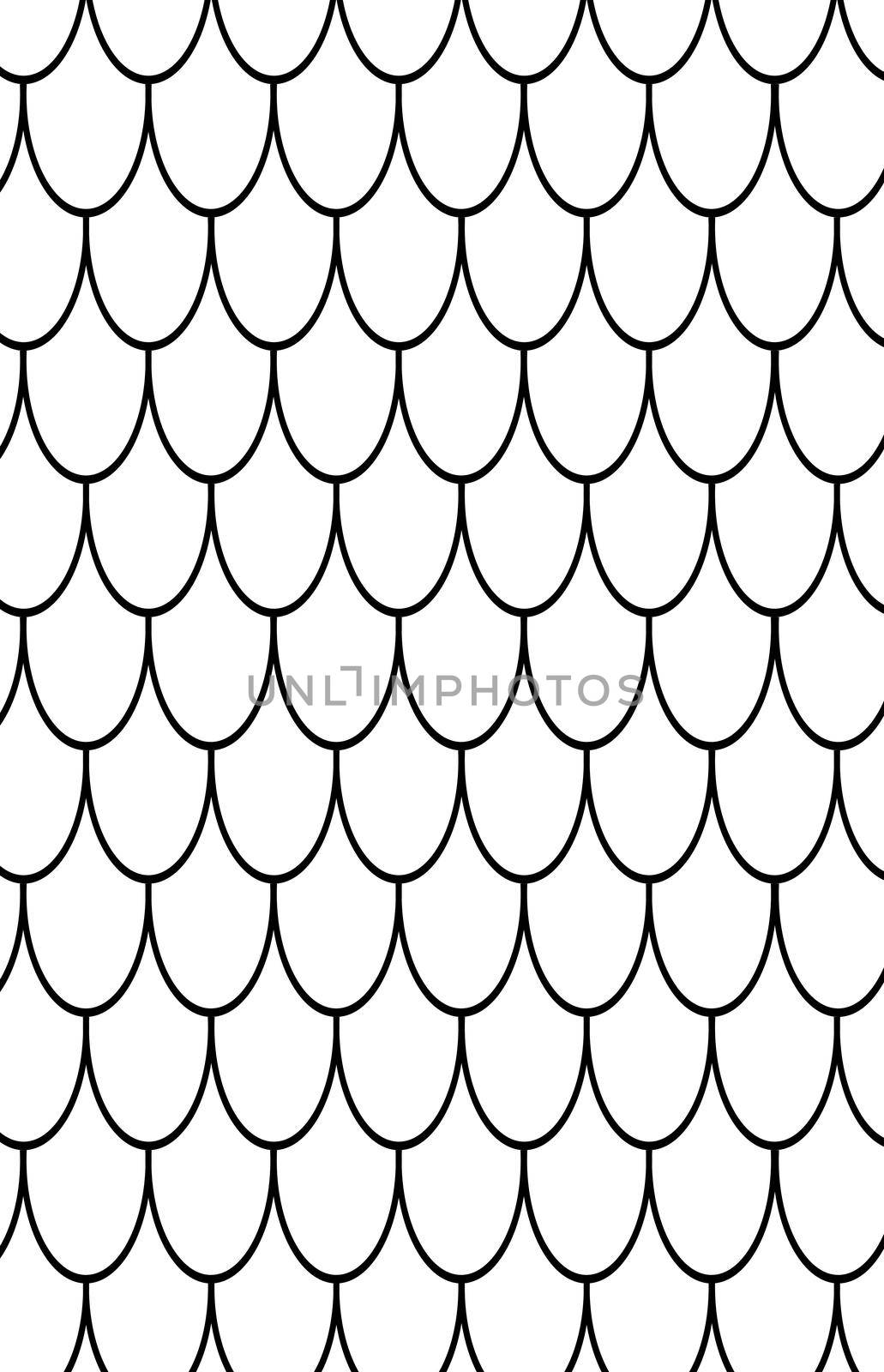Fish scale motif. Art. Pattern. Background Illustration Black and white