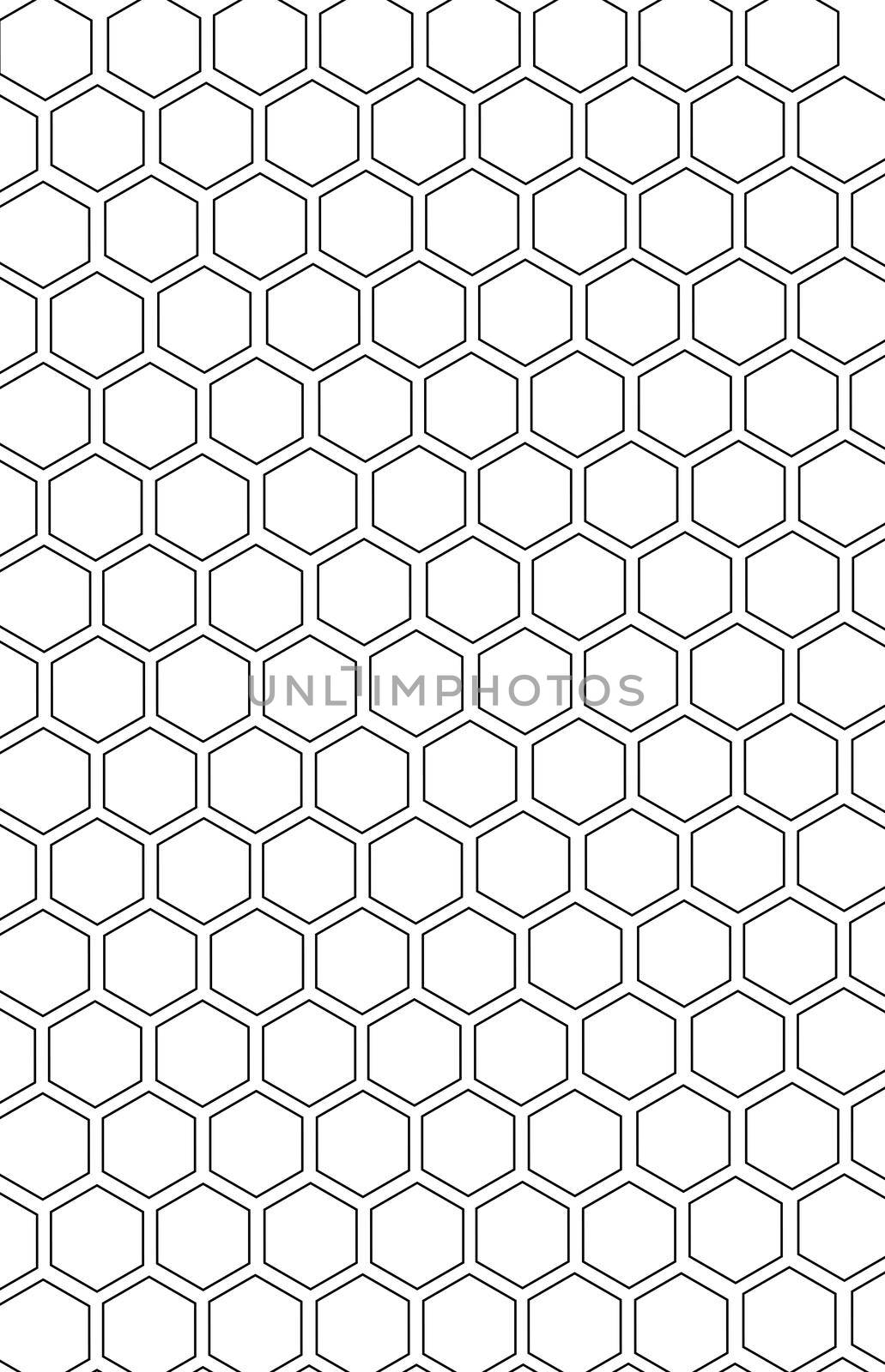 Honeycomb seamless pattern. Black and white by nazarovsergey