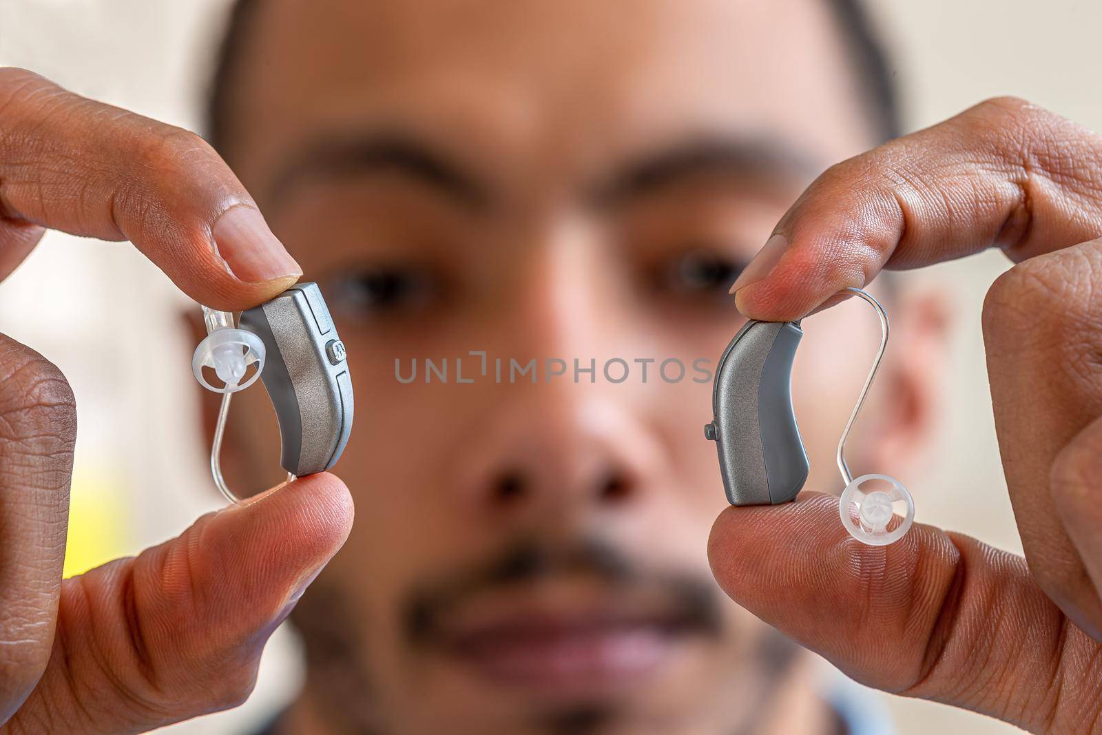 Close-up hearing aidsHearing disorders-Hearing pothesis . Hearing aids by JPC-PROD