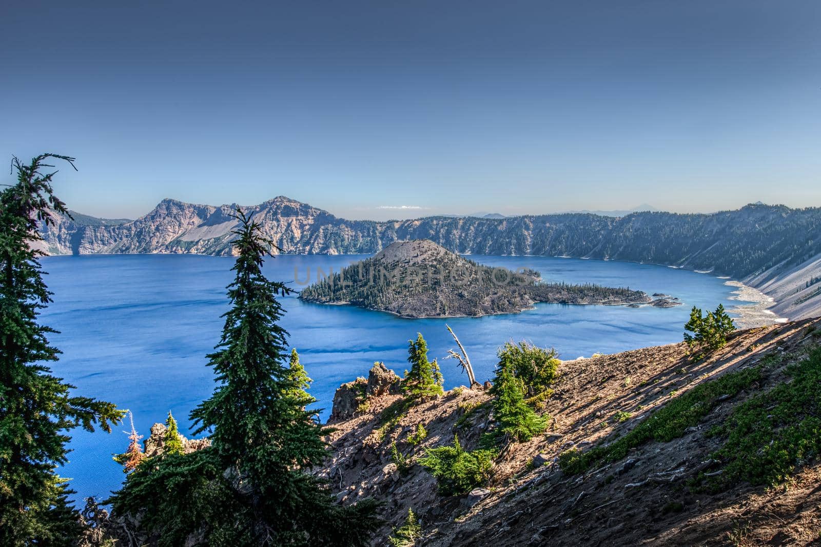 Crater Lake Oregon Wizard Island by lisaldw