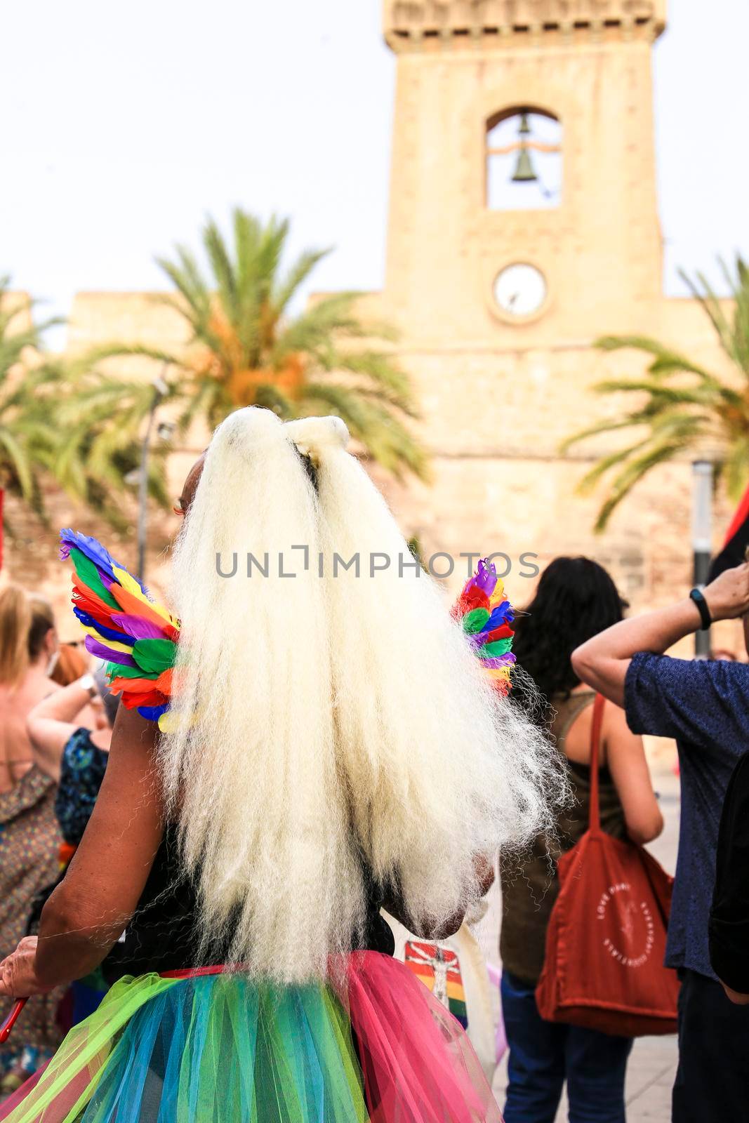 People attending Gay Pride Festival in Santa Pola town in Spain by soniabonet