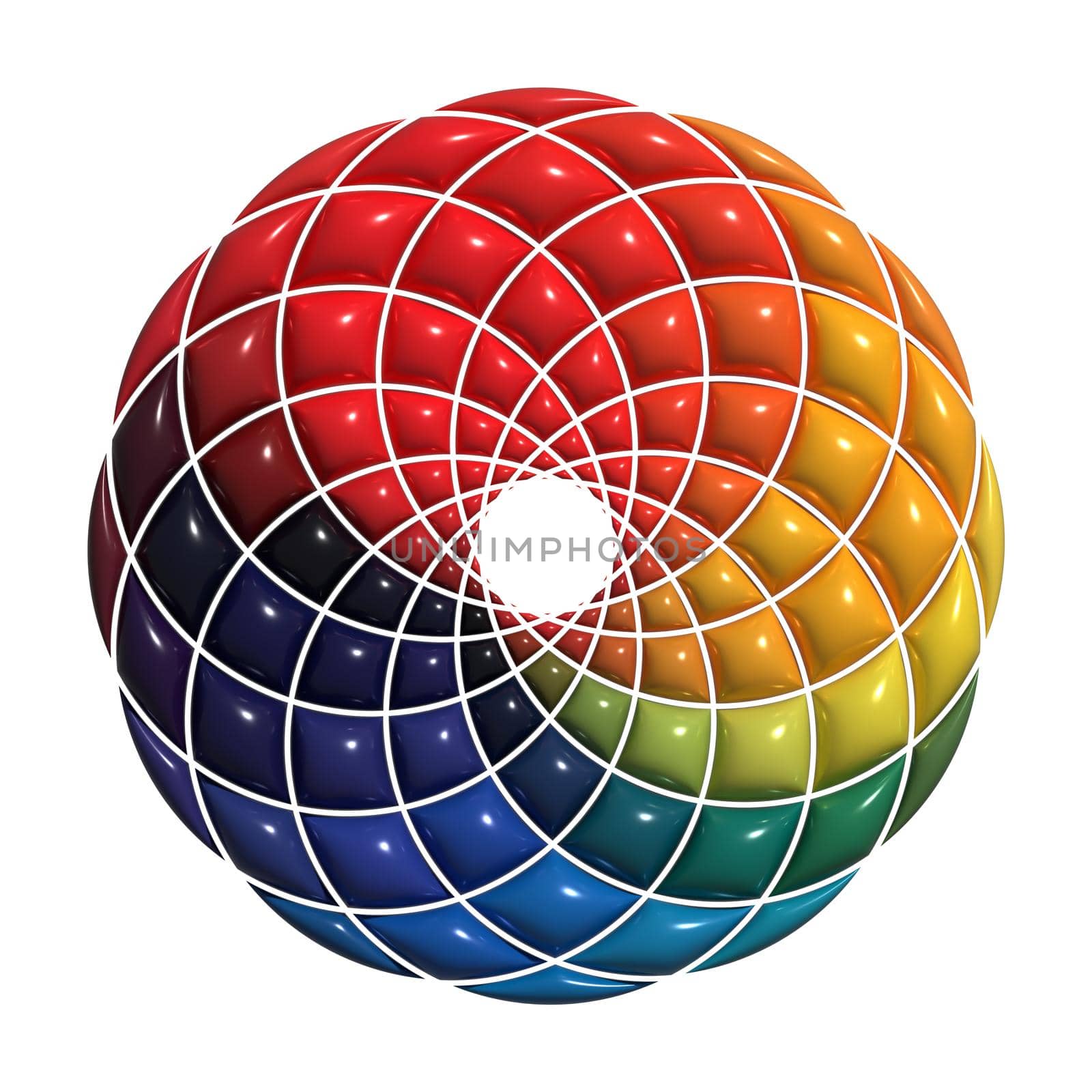 Rainbow colors color palette on white background - illustration