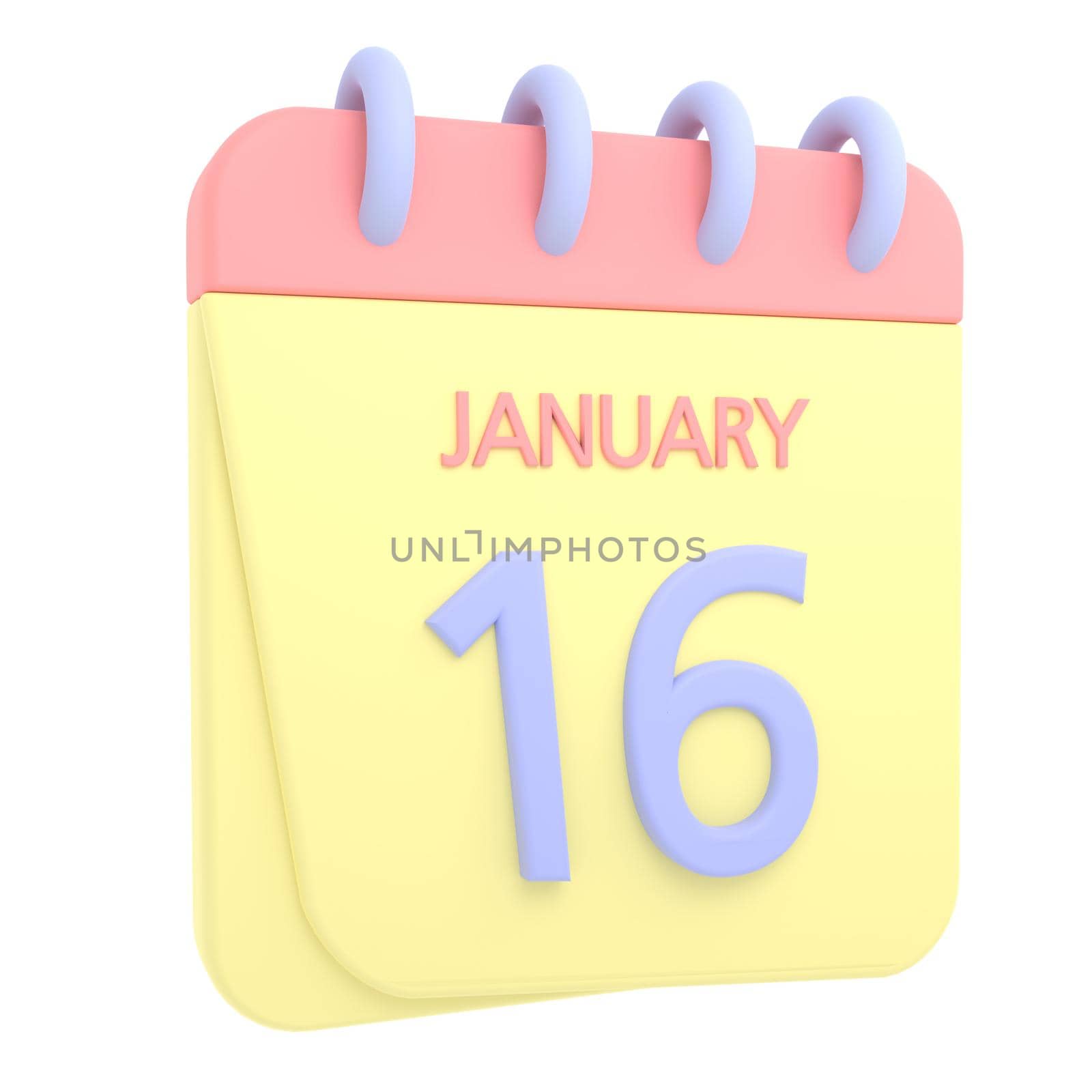 16th January 3D calendar icon by AnnaMarin