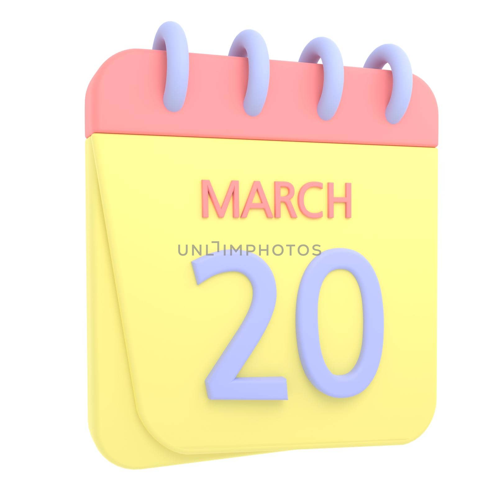 20th March 3D calendar icon by AnnaMarin