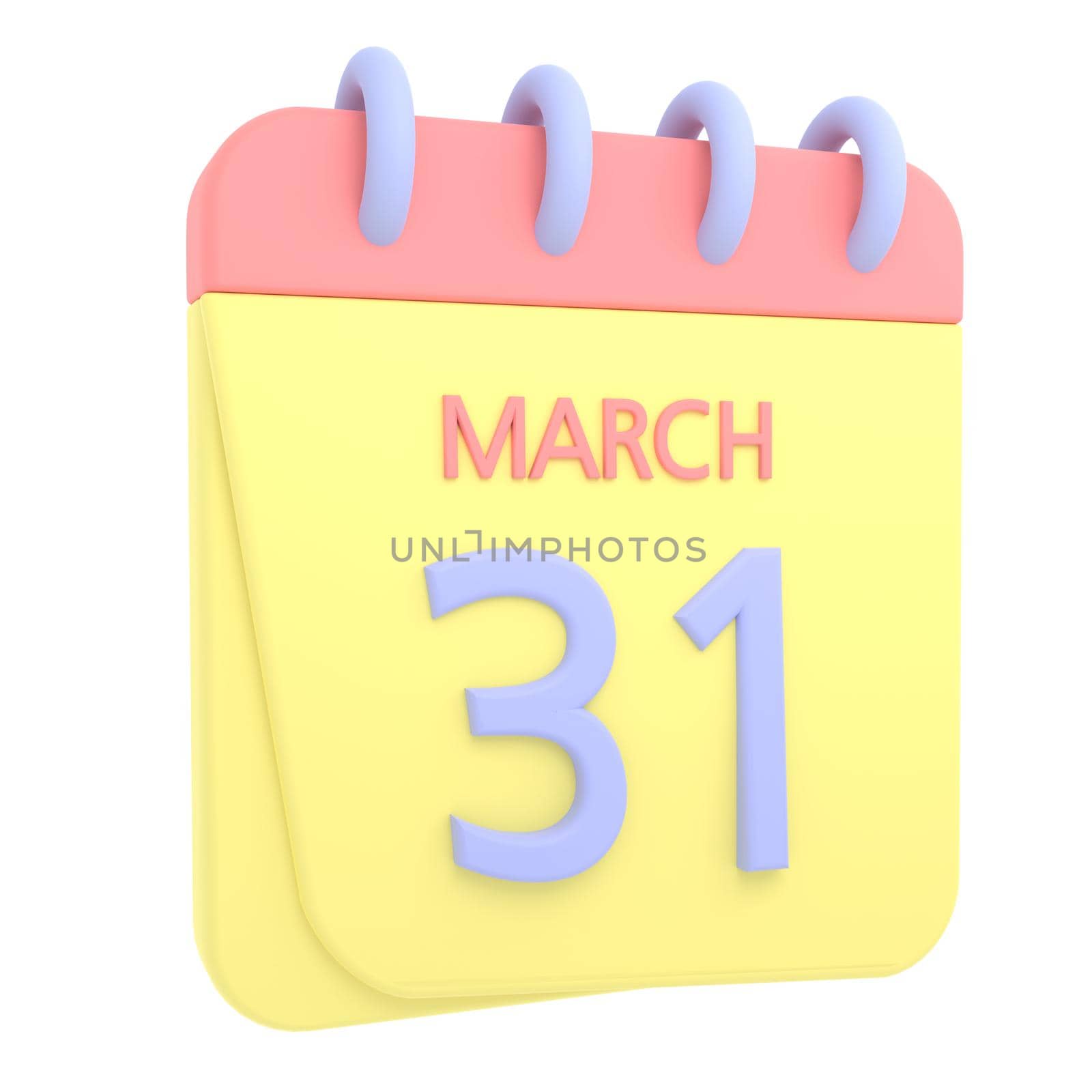 31st March 3D calendar icon by AnnaMarin