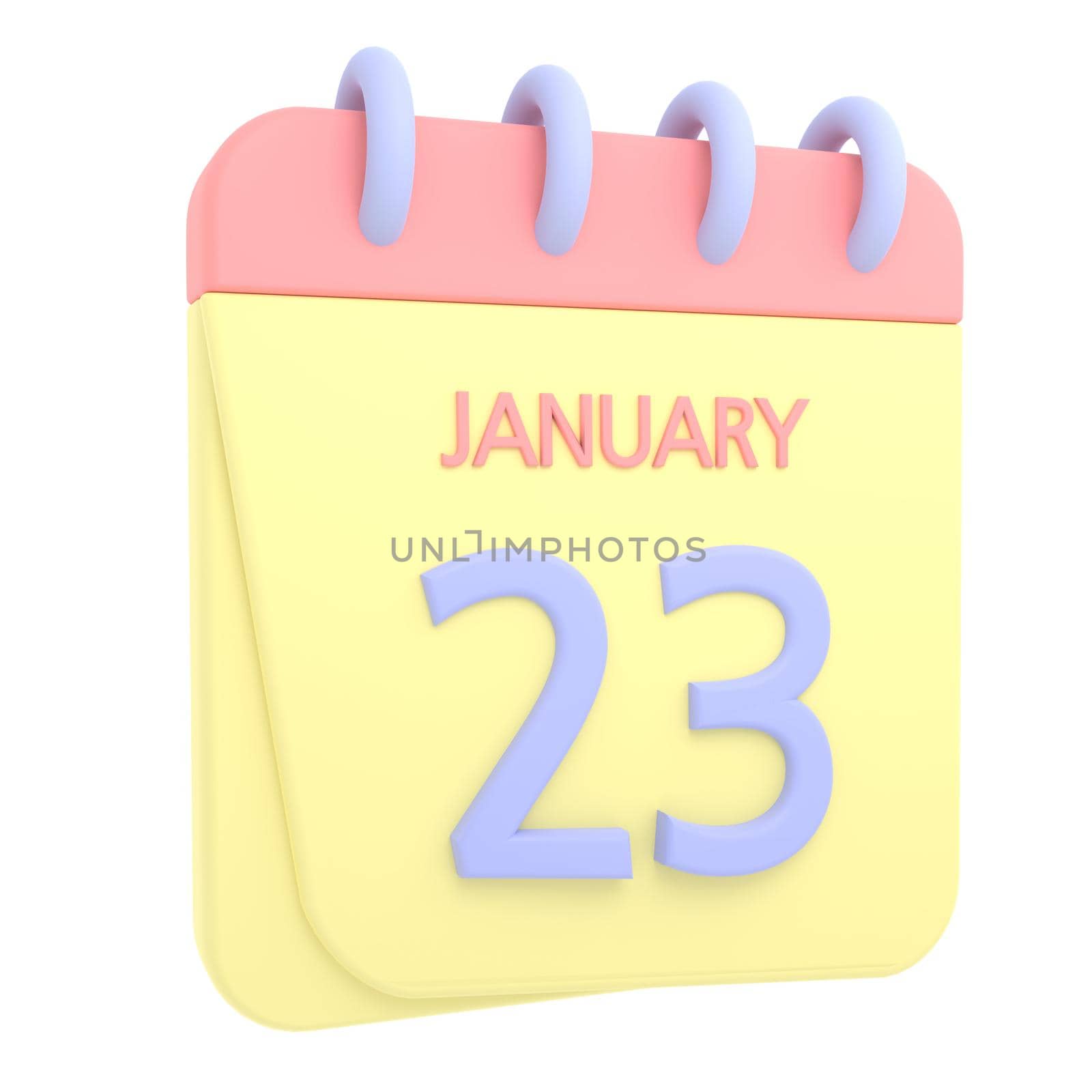23rd January 3D calendar icon by AnnaMarin
