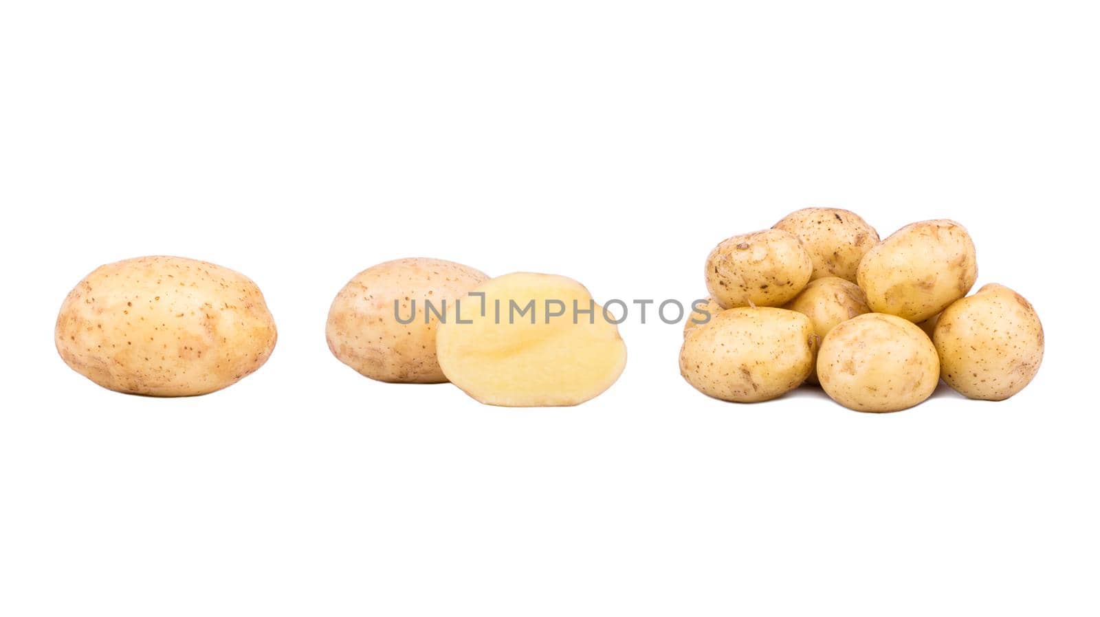 Young potatoes isolate, set by andregric