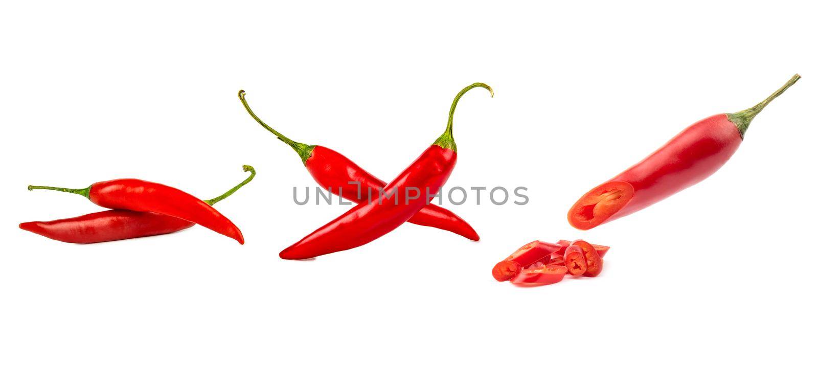 Chili pepper isolate, set by andregric