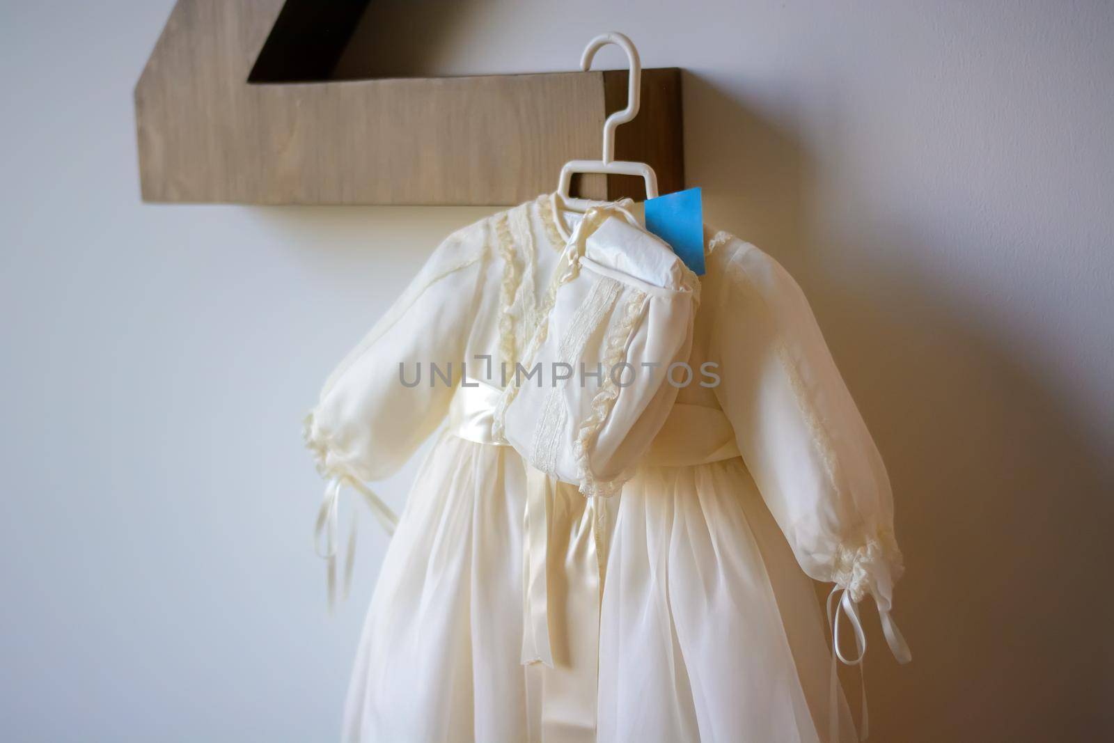 Baby dress with bonnet for baptism