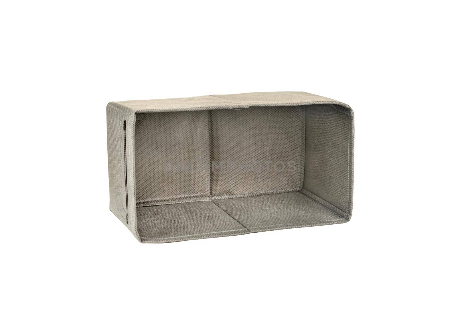 Empty beige box isolated on a white background