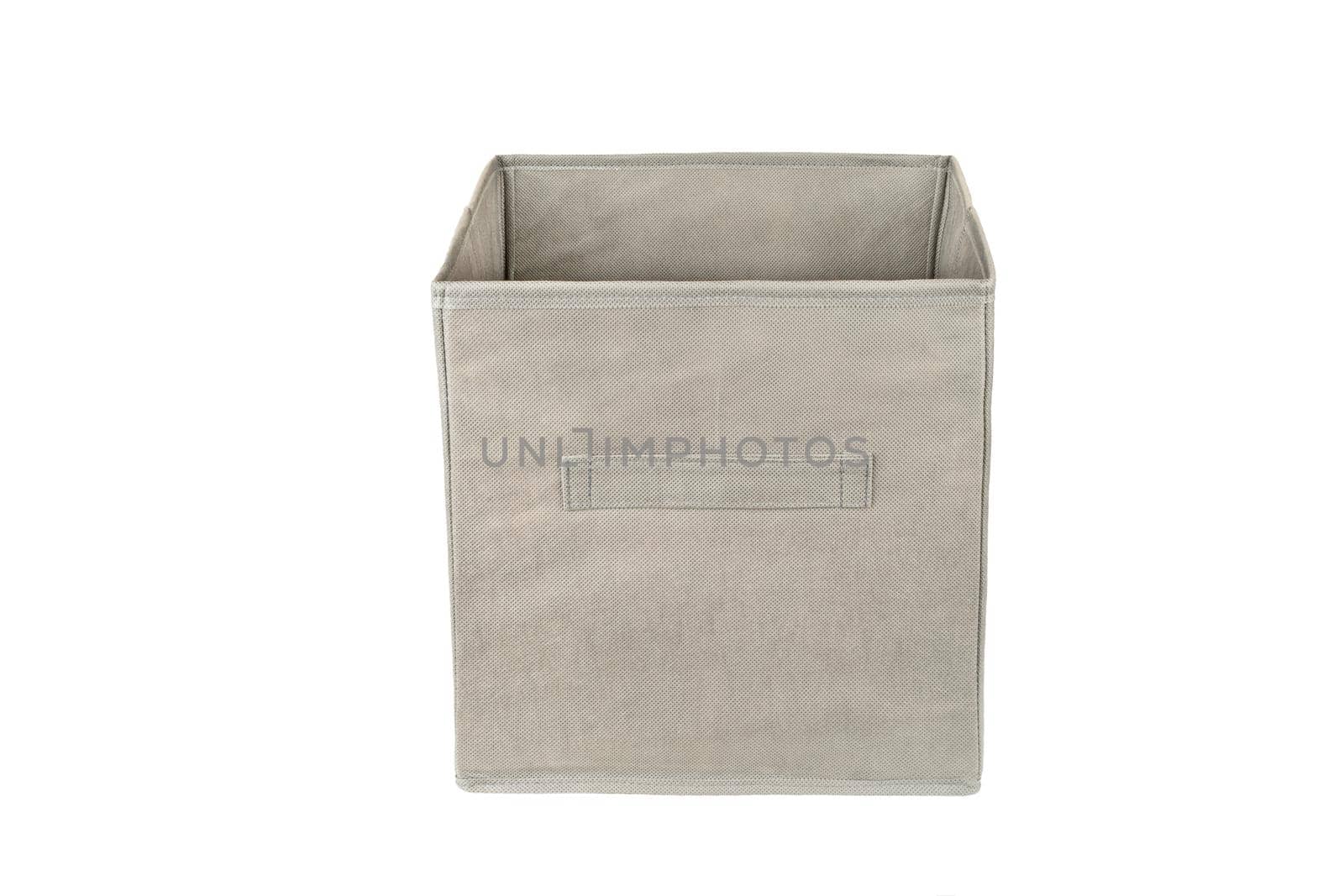 Square beige box isolated on a white background