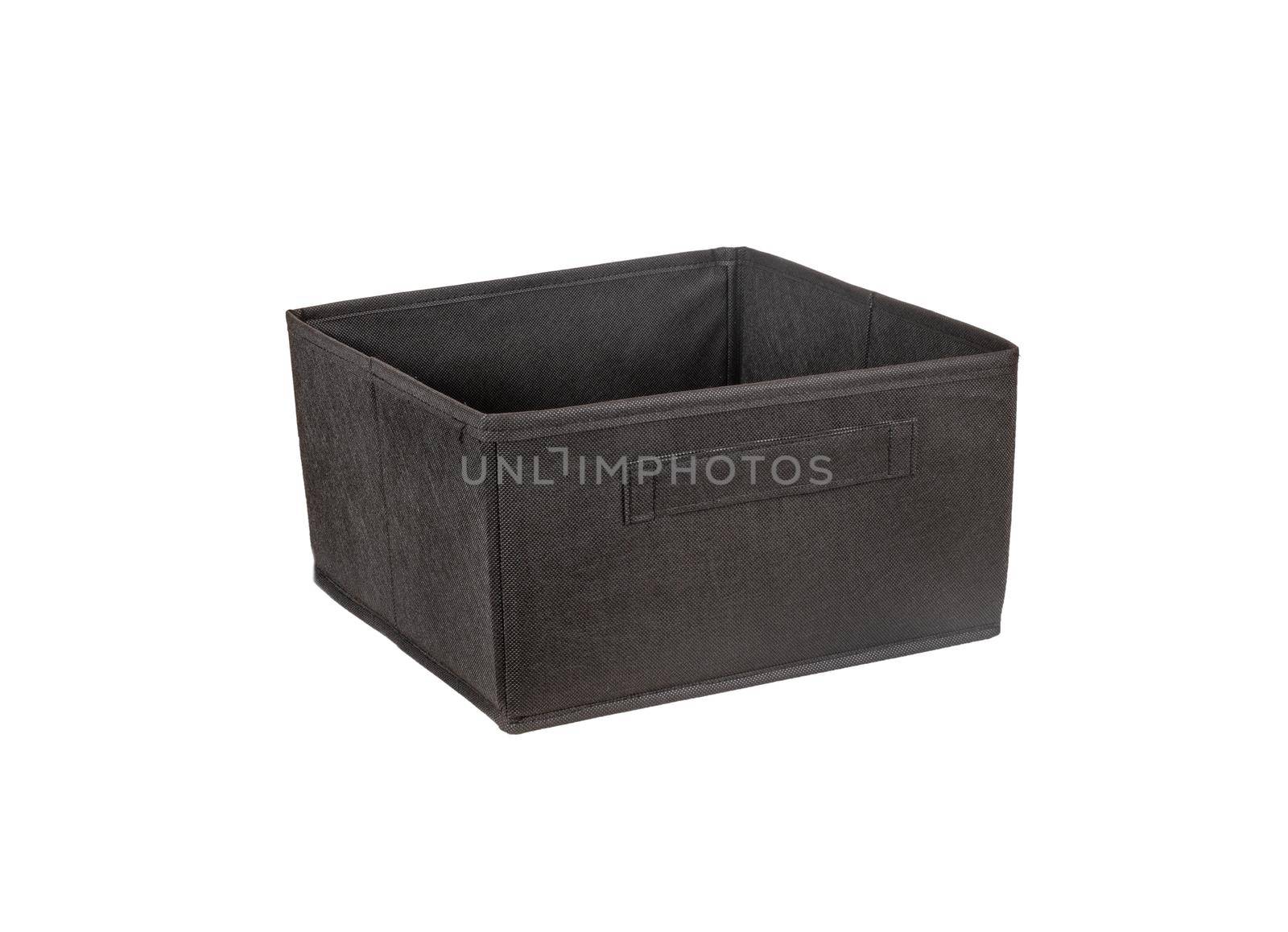 Black clothing box isolated on white background