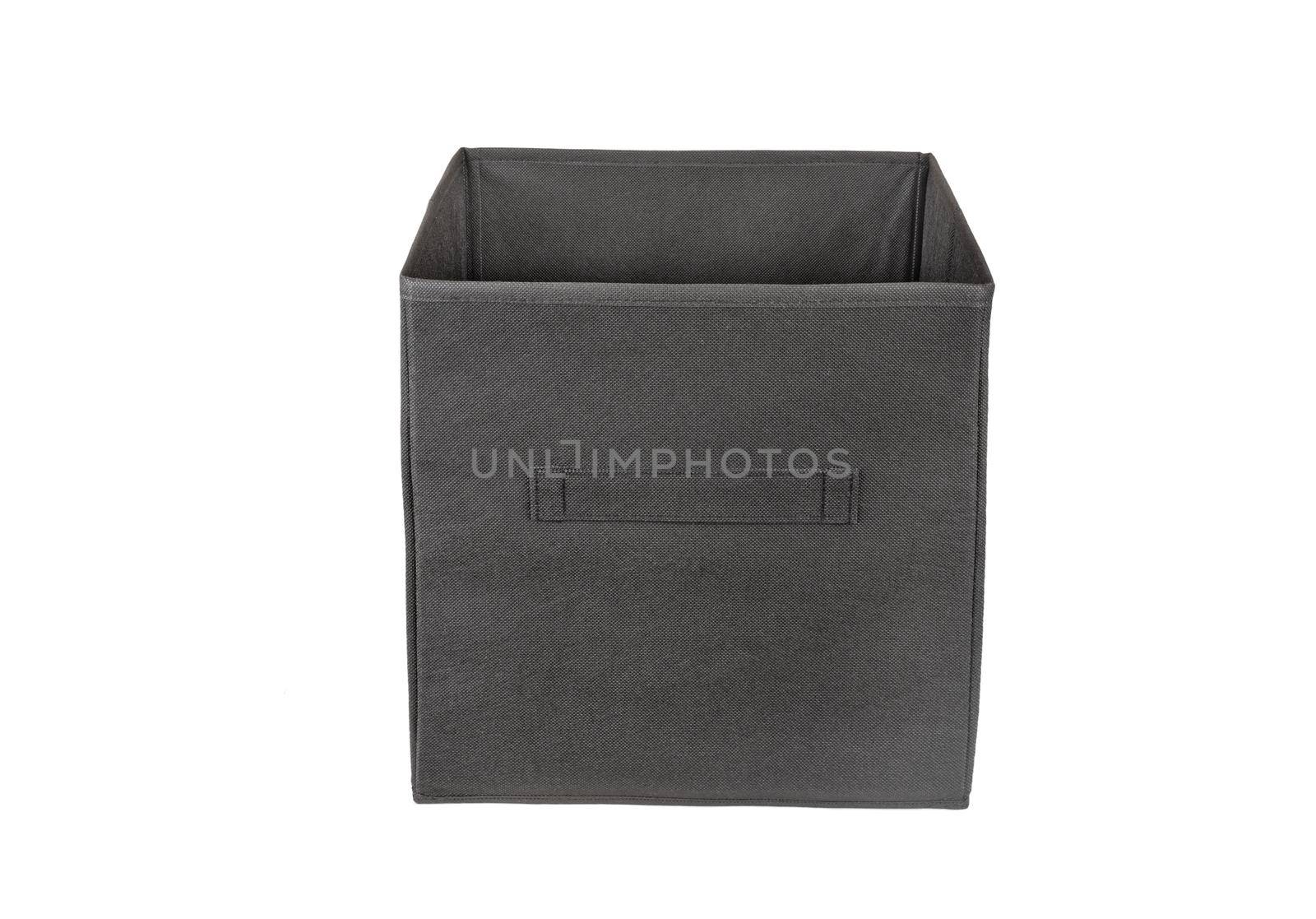 Black clothing box isolated on white background