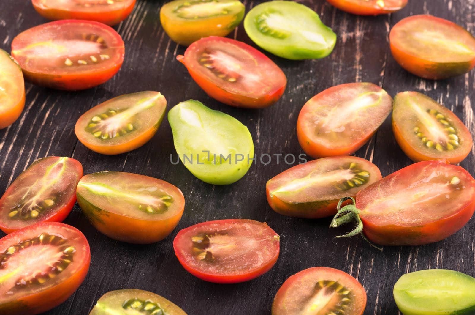 Tomatoes on the board by andregric
