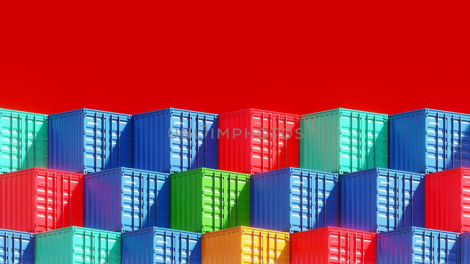 3D illustration Background for advertising and wallpaper in investment and storage cargo scene. 3D rendering in decorative concept.