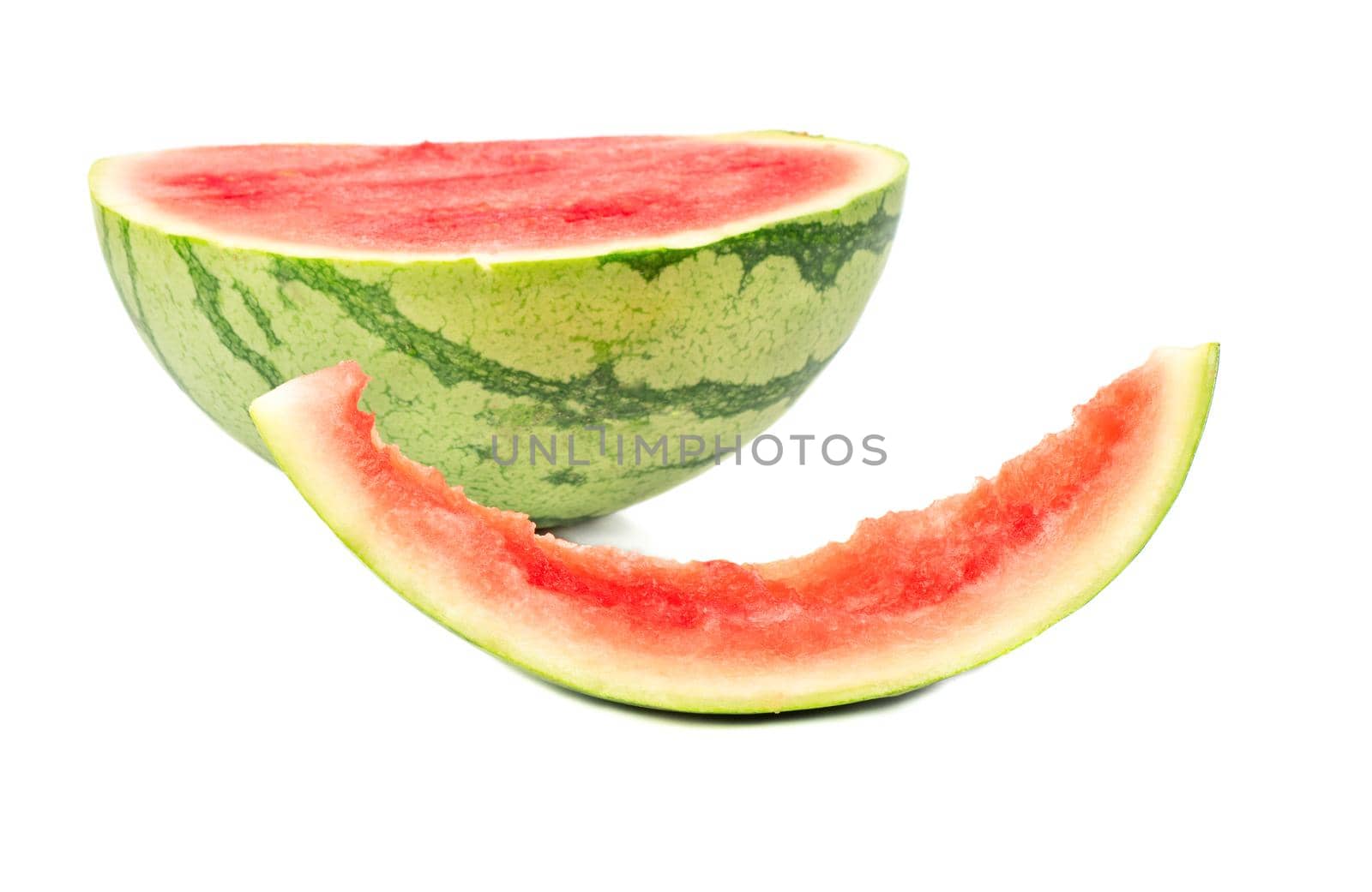 Half watermelon with peel by andregric