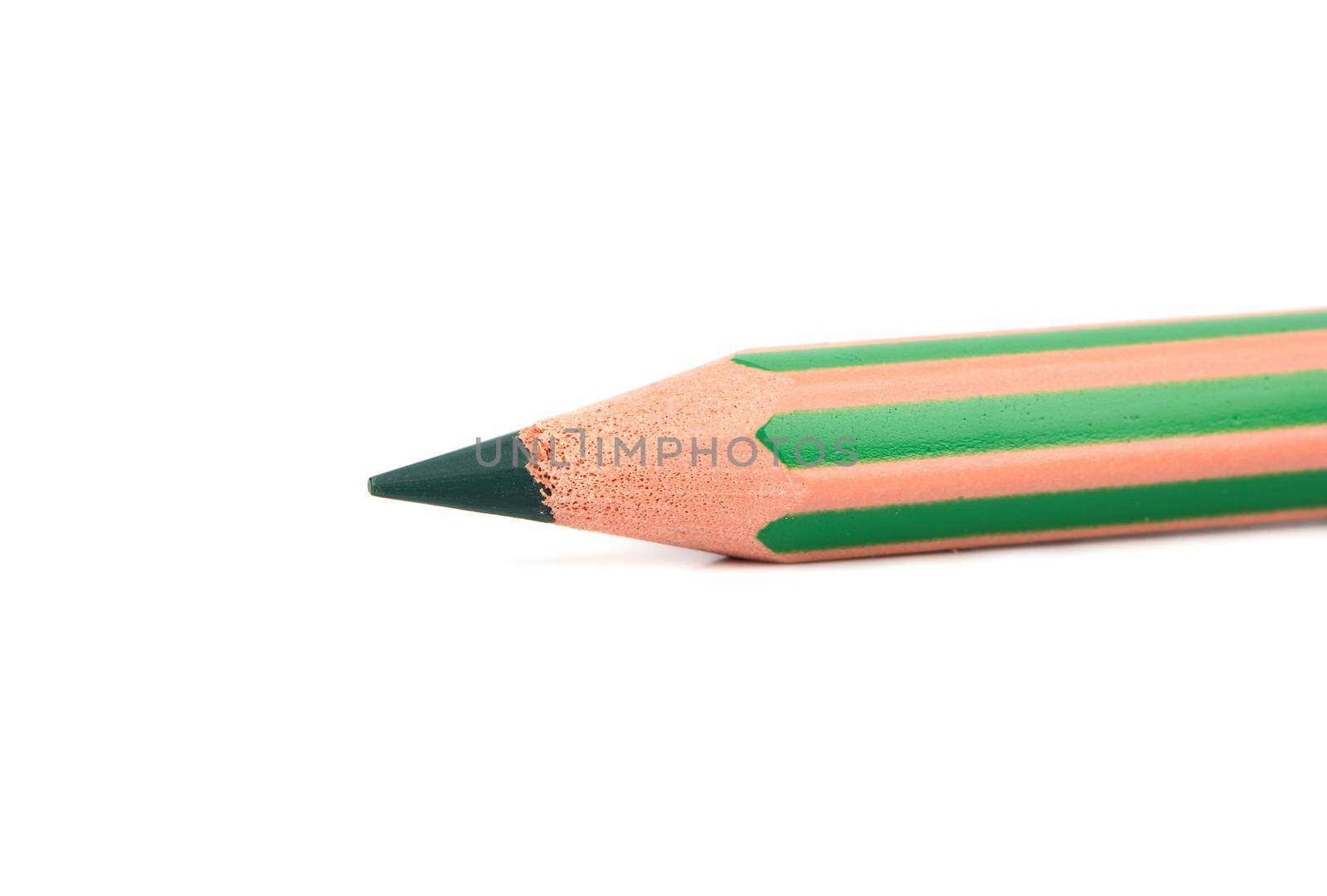 Green pencil closeup by andregric